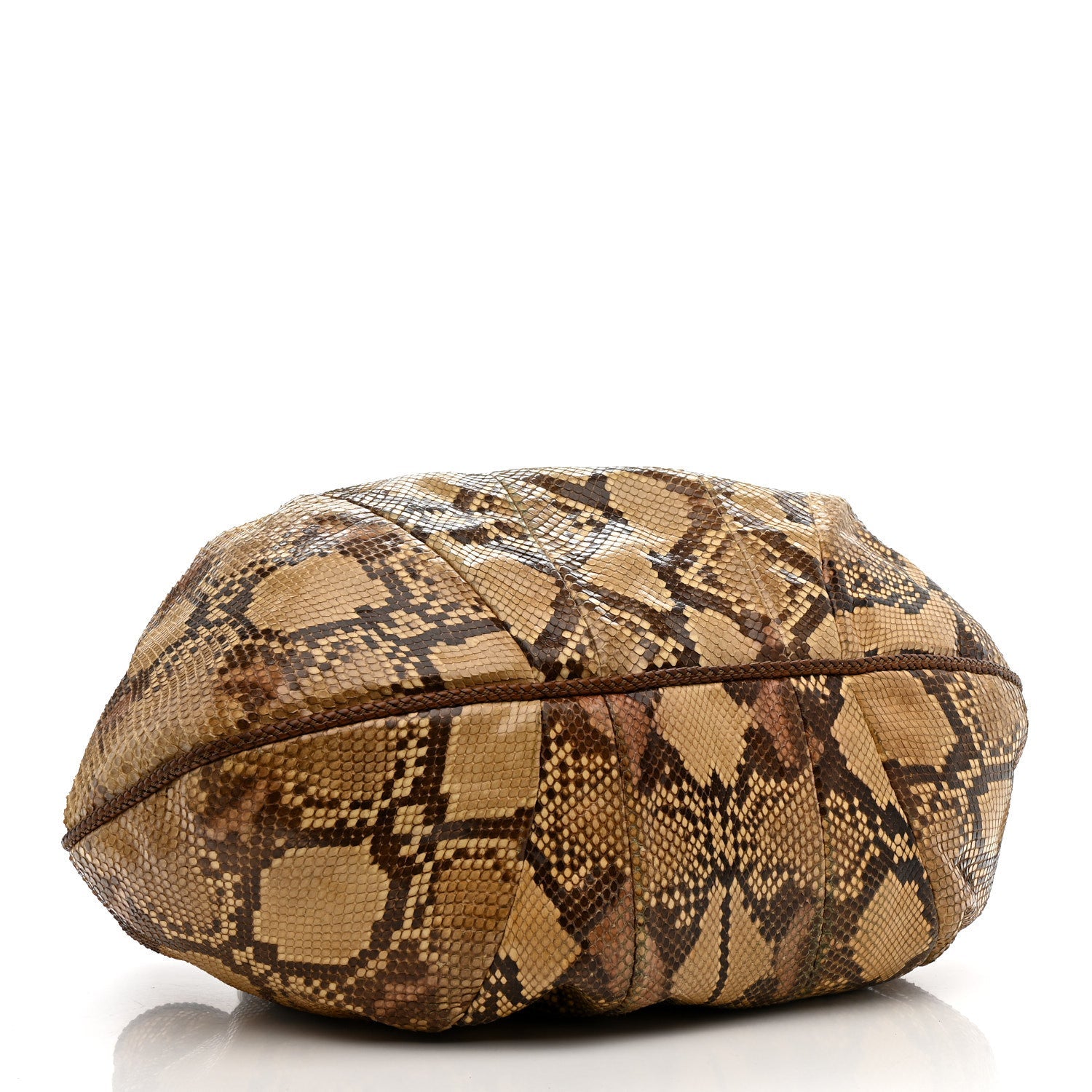 Snakeskin Medium Indy Top Handle Hobo Brown Beige