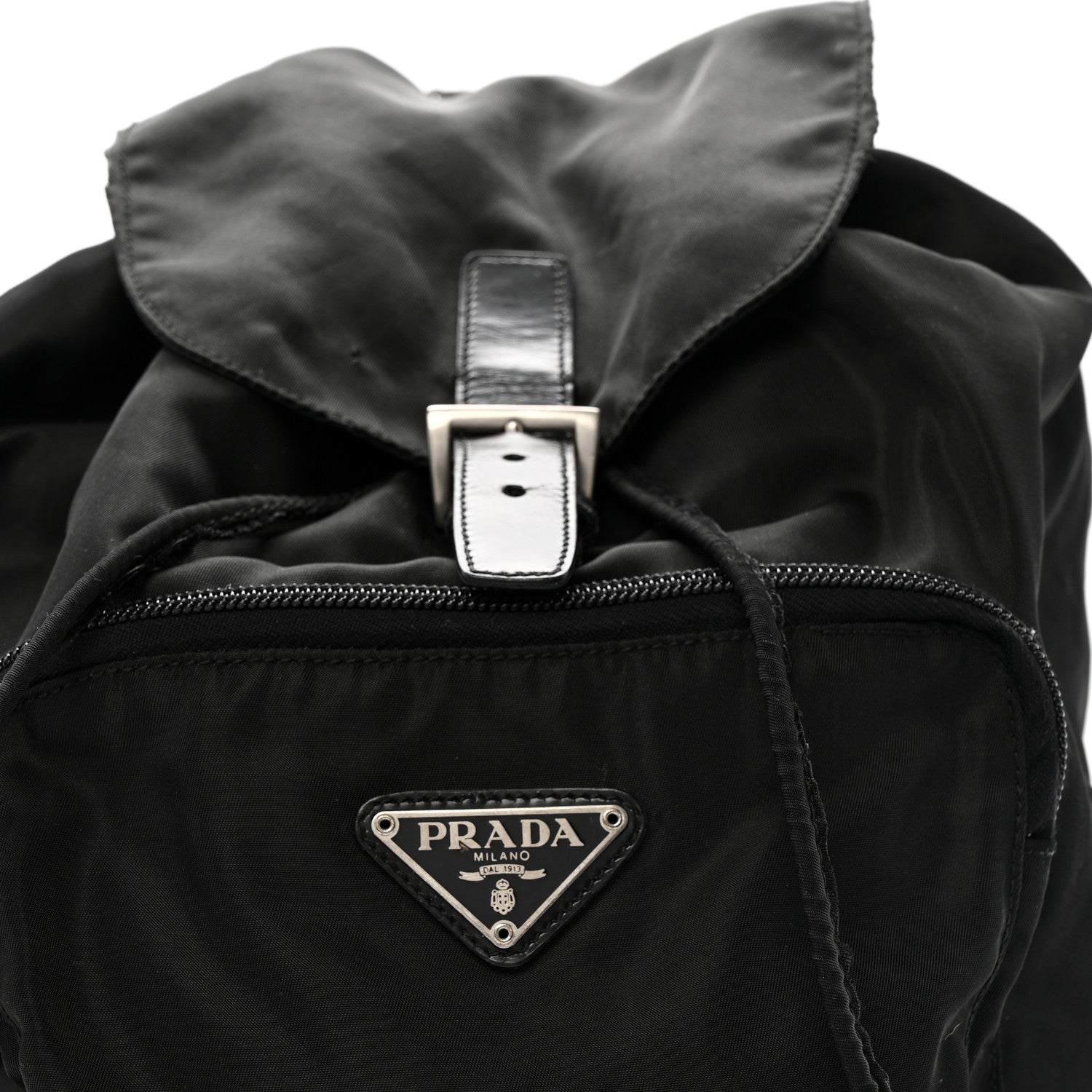 Tessuto Nylon Vela Cinch Backpack Black