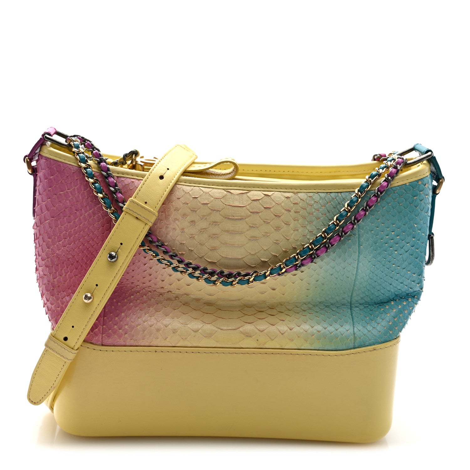 Snakeskin Medium Gabrielle Hobo Yellow Multicolor
