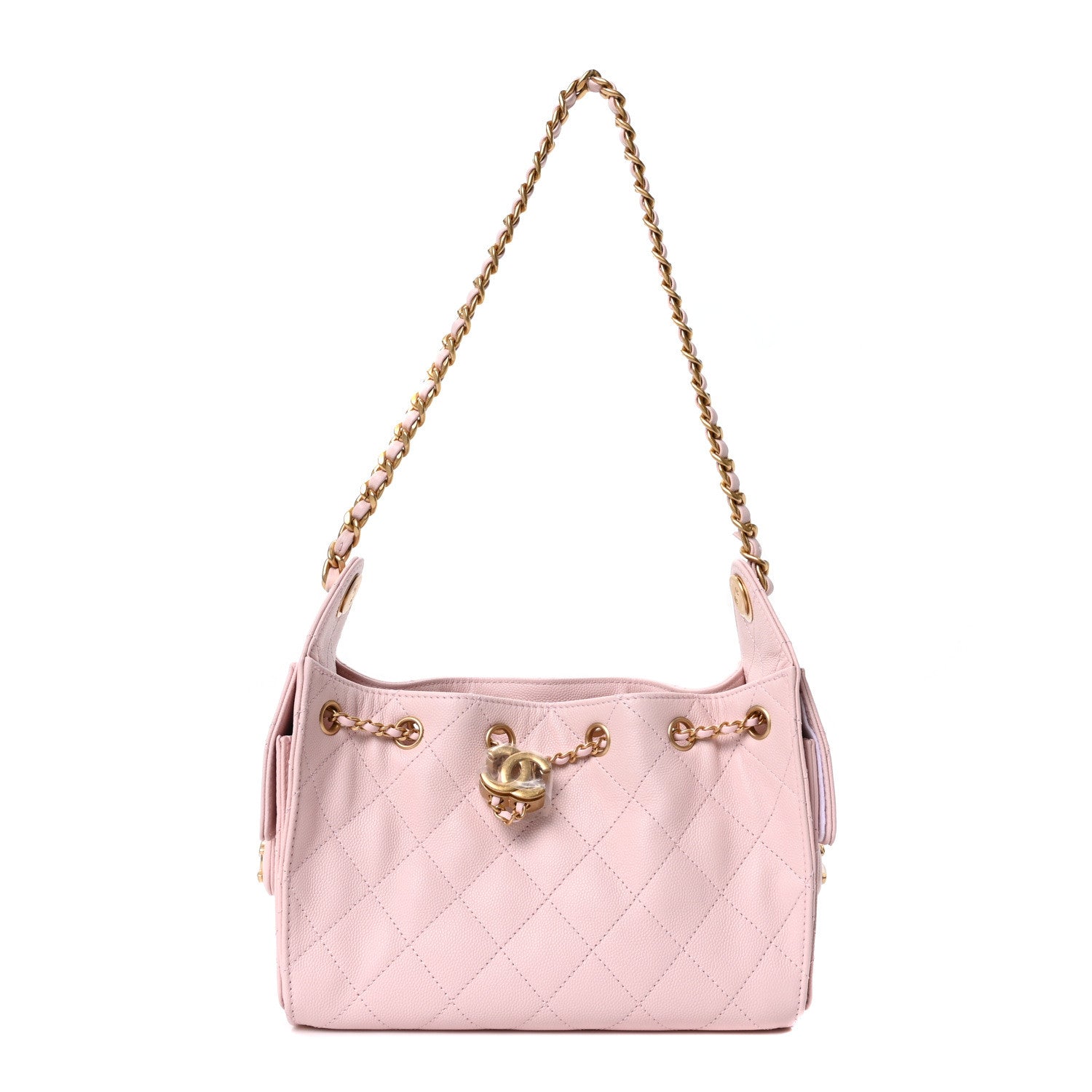 Caviar Quilted Mini Chanel 25 Handbag Light Pink