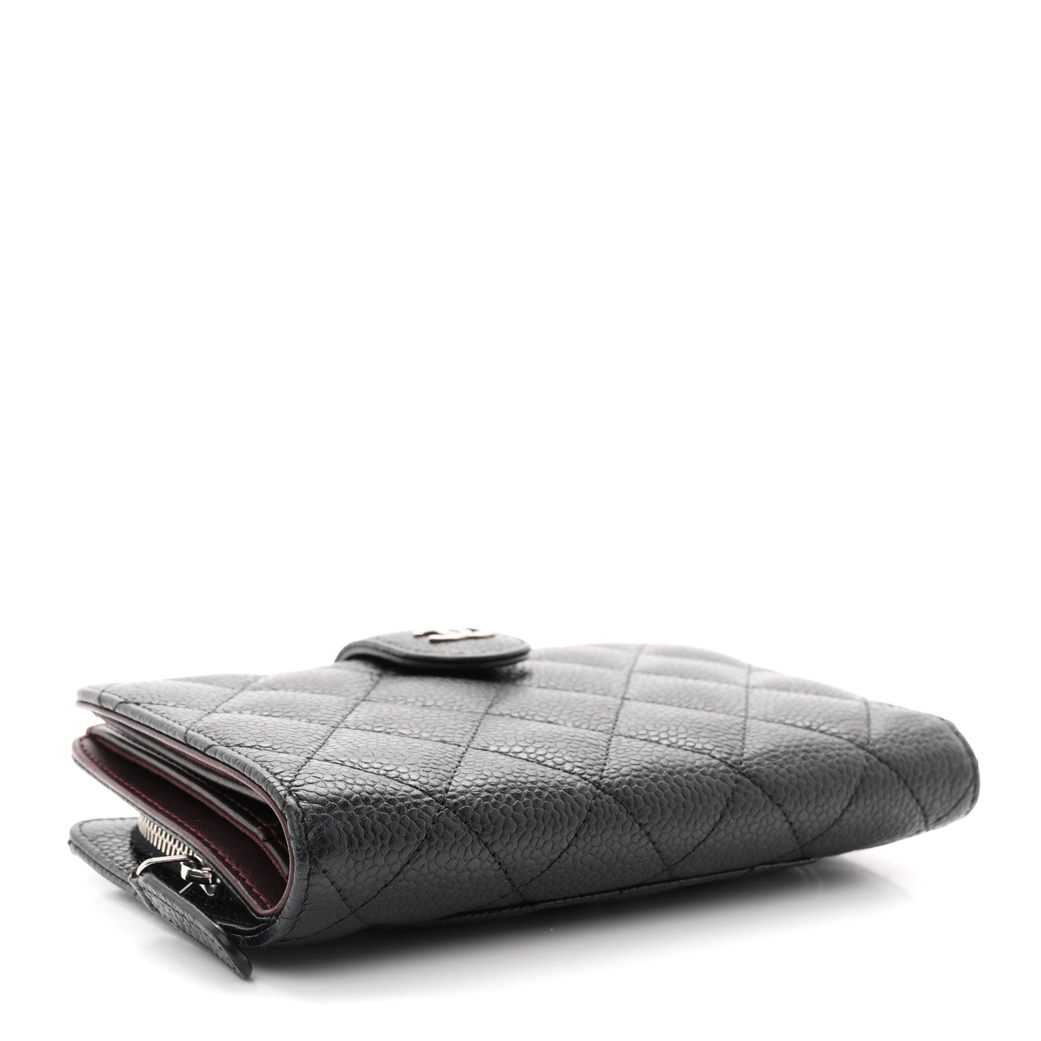Caviar Quilted CC French Wallet Black