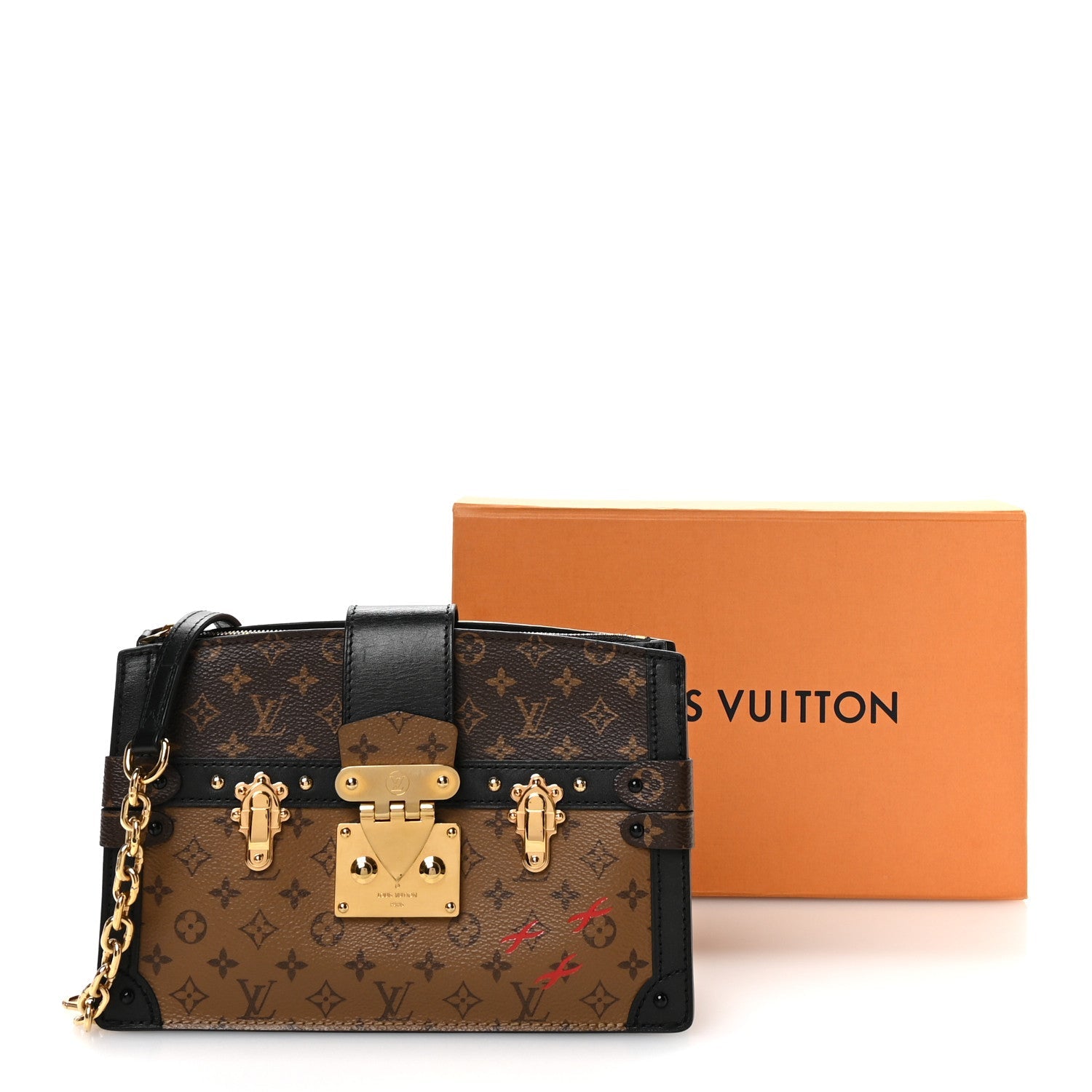 Reverse Monogram Trunk Clutch
