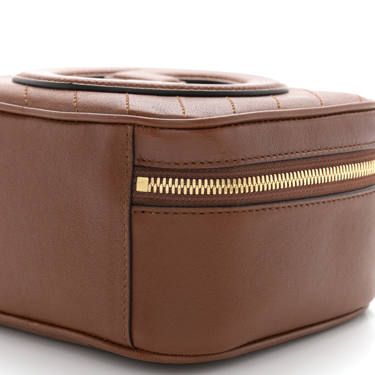 Sakai Be Green Calfskin Diagonal Stitched Blondie Top Handle Bag Cuir