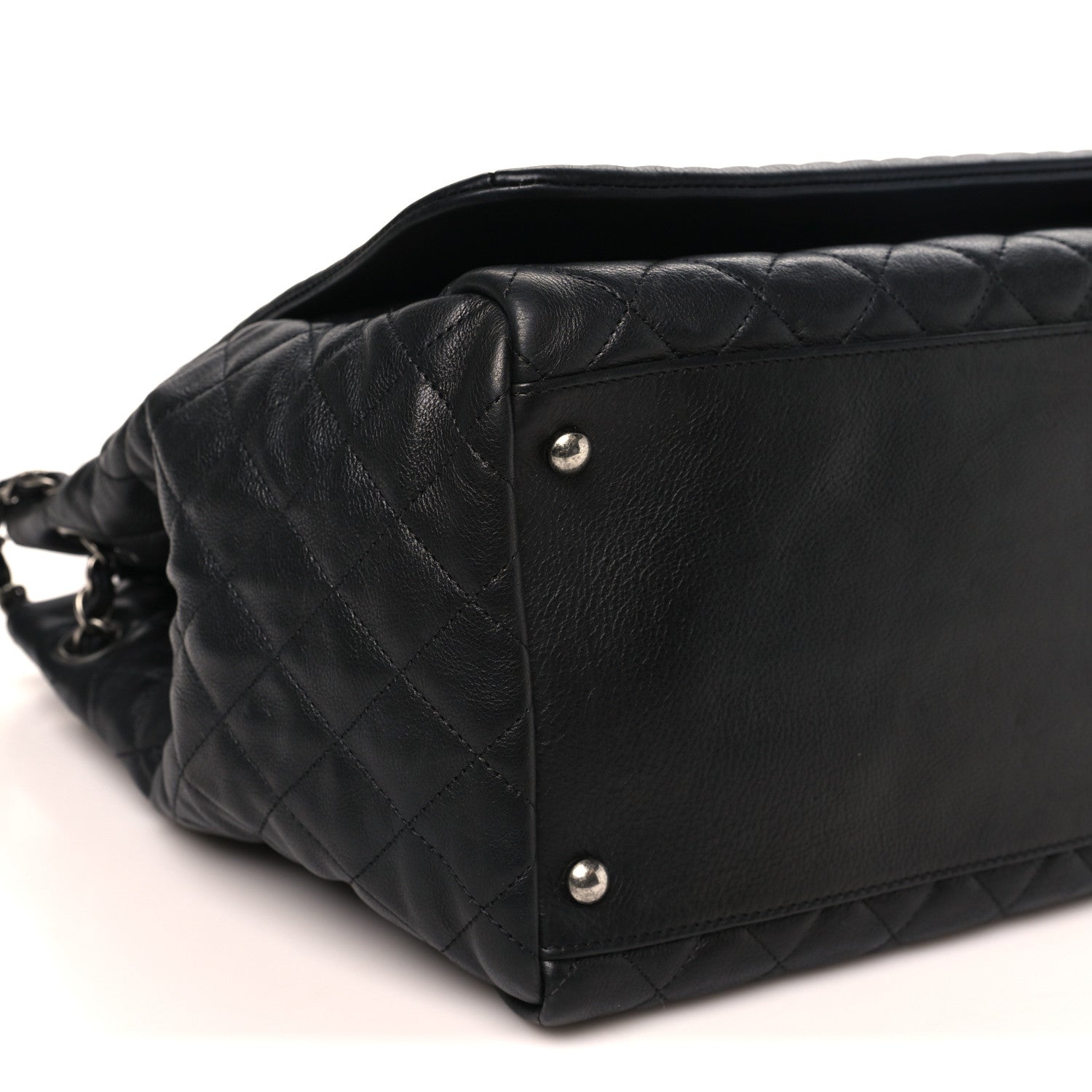 Calfskin Quilted Istanbul Accordion Large Flap Black