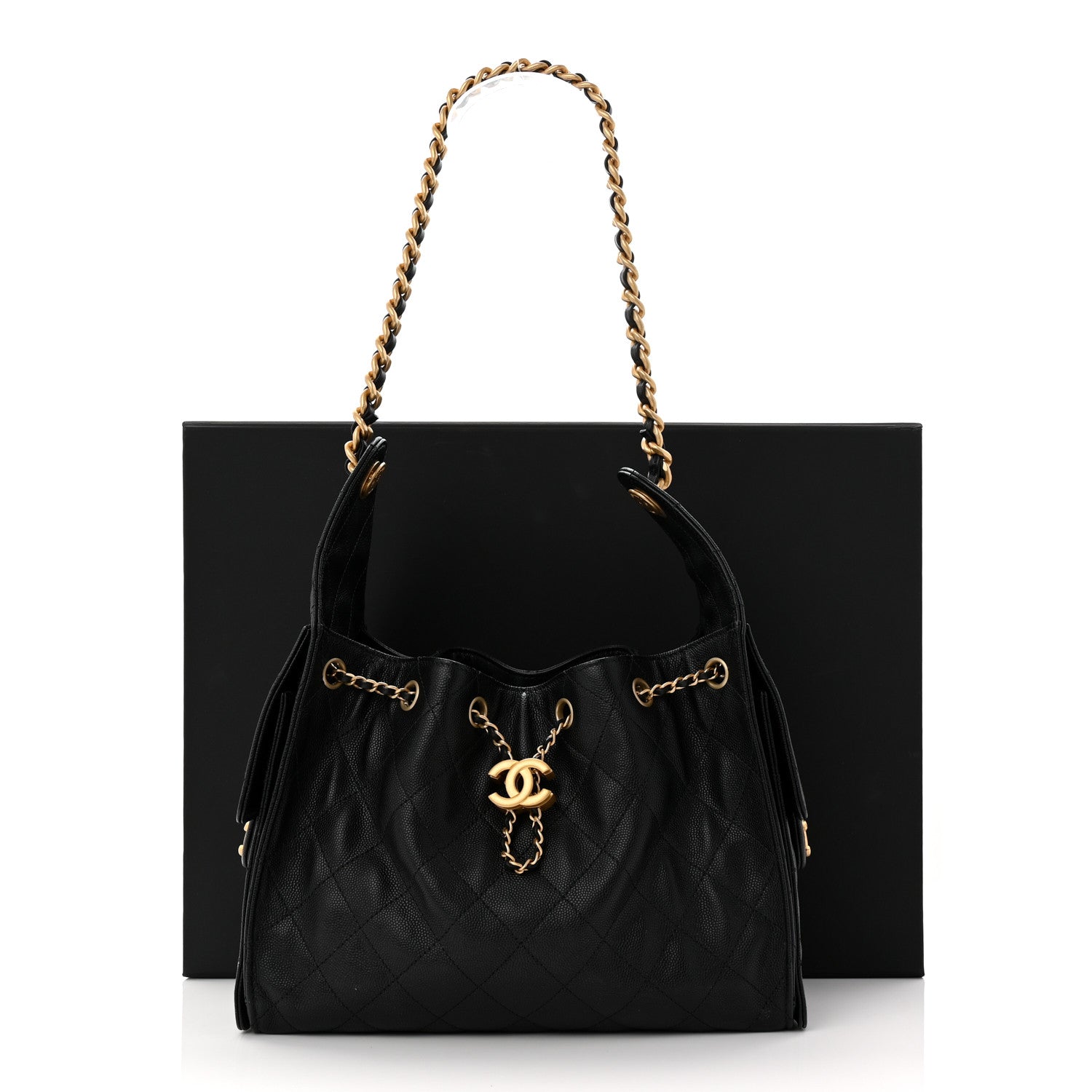Caviar Quilted Small Chanel 25 Handbag Black