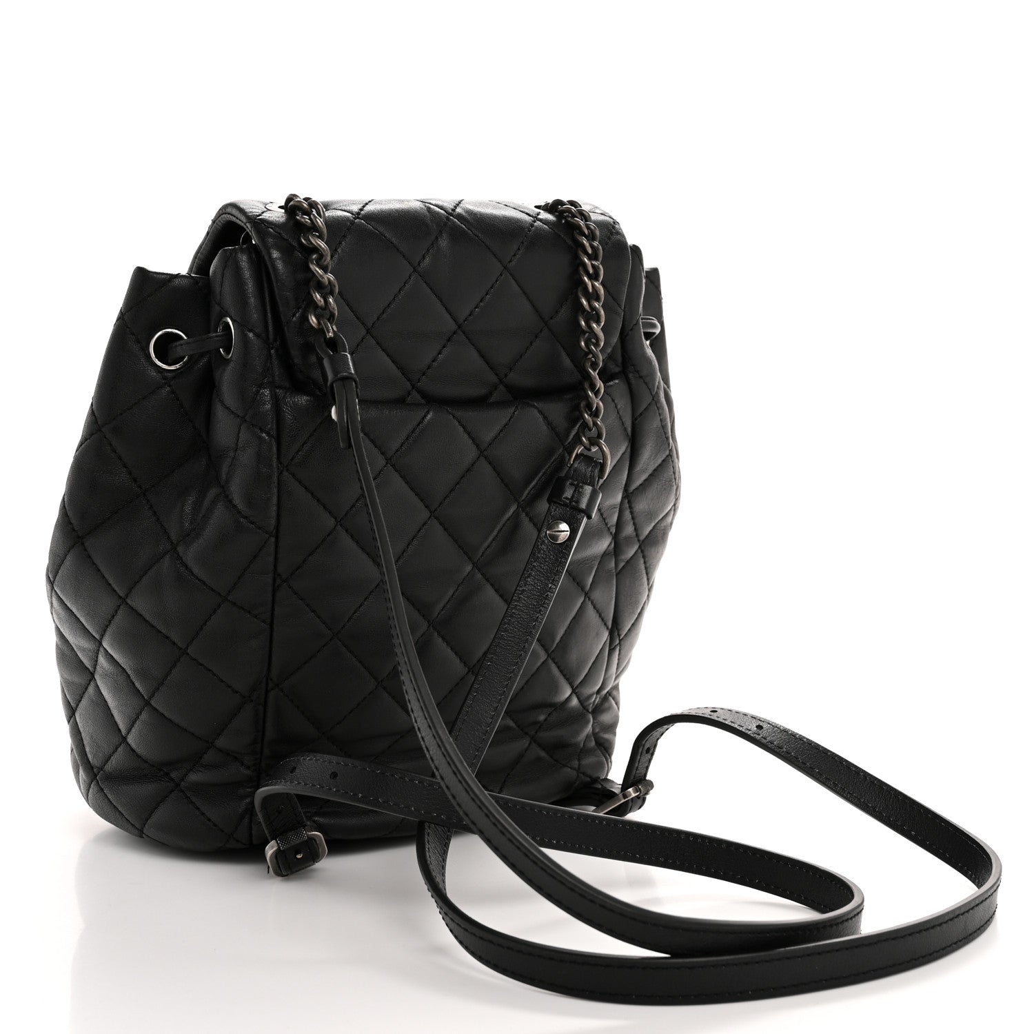 Lambskin Quilted Daily Supple Backpack Black