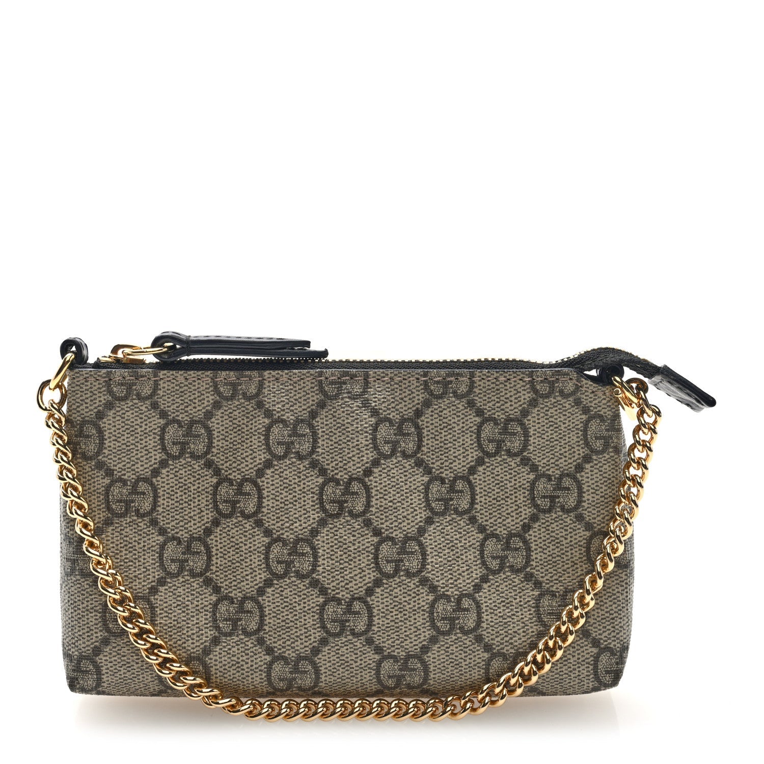 GG Supreme Monogram Mini Chain Bag Beige Black