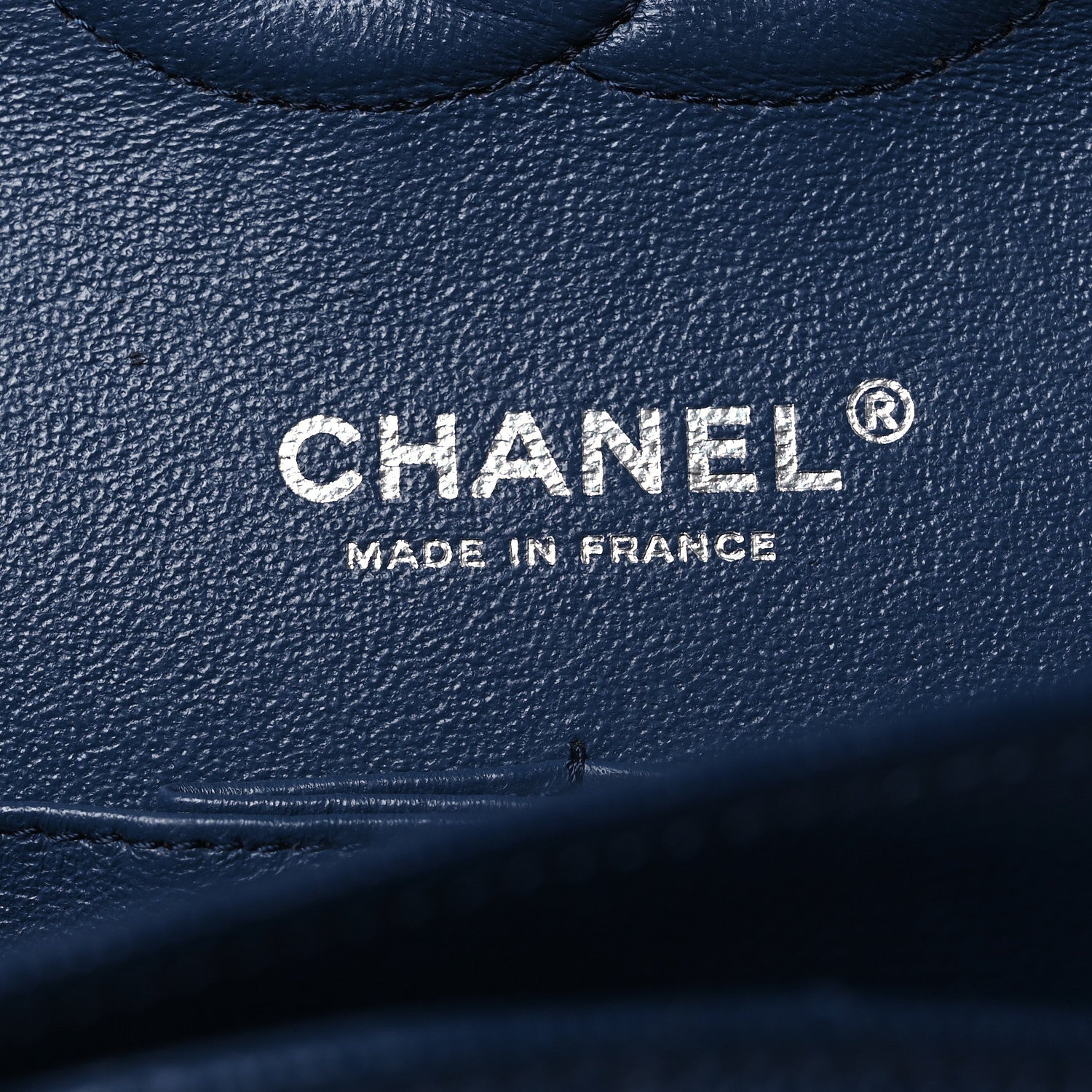 Caviar Quilted Medium Double Flap Navy