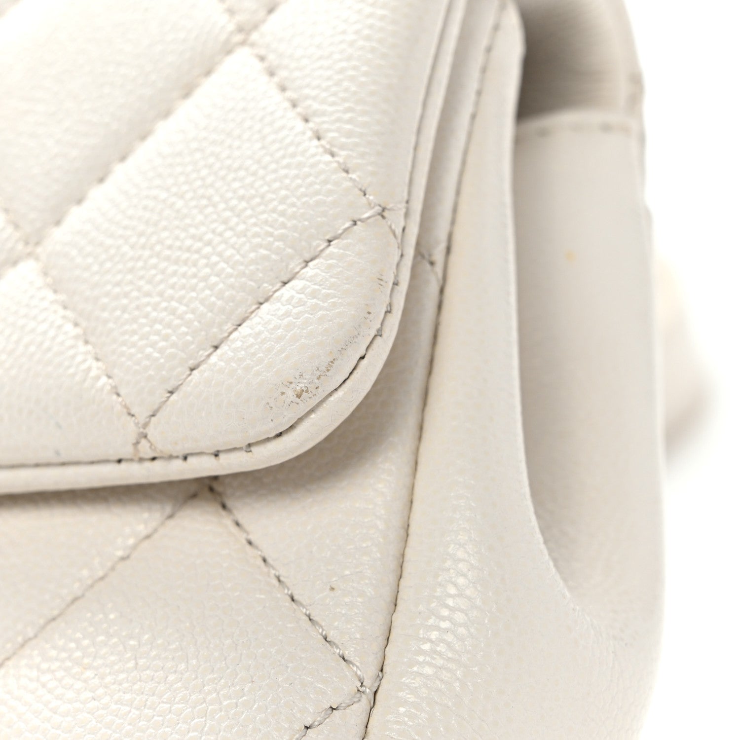Caviar Quilted My Everything Small Flap White Black
