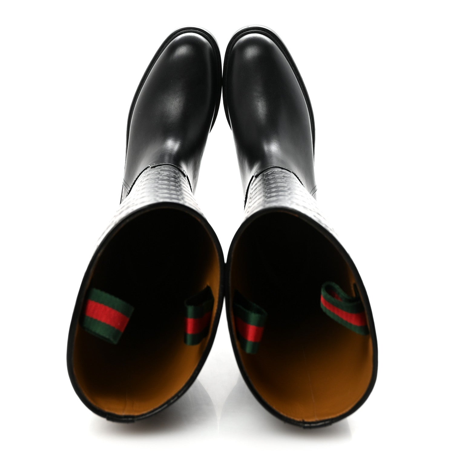 Shiny Calfskin Michelangelo Slim Horsebit Riding Boots 38 Black