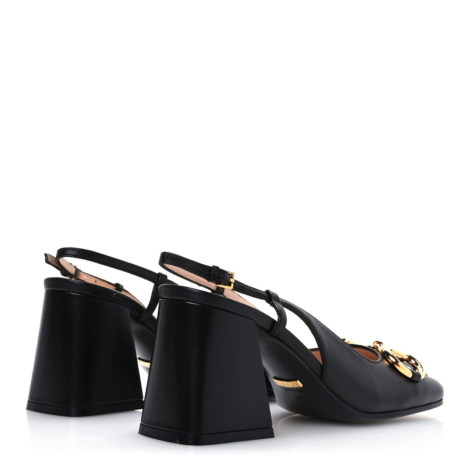 Malaga Kid Horsebit 75mm Slingback Pumps 35.5 Black