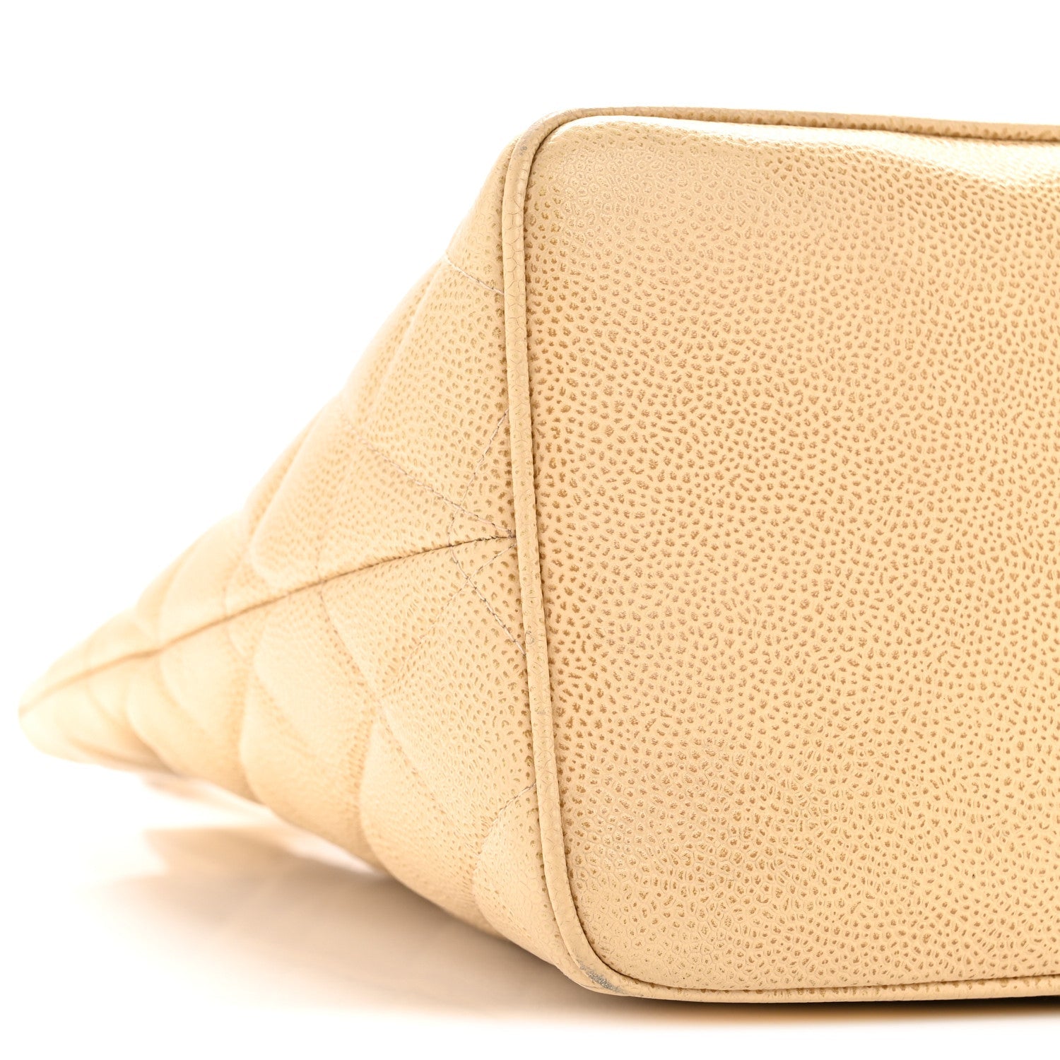 Caviar Quilted Medallion Tote Beige