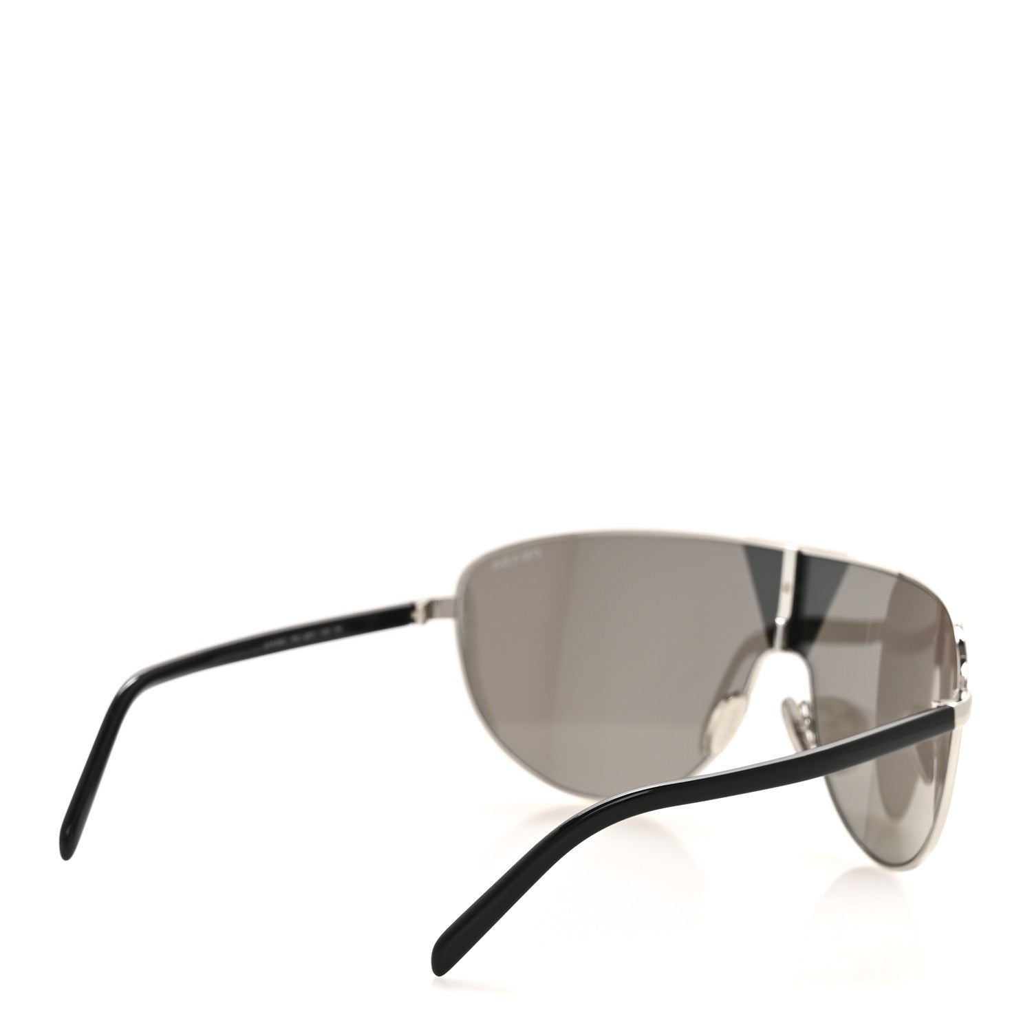 Metal Shield Sunglasses SPR 69ZS Silver Light Grey
