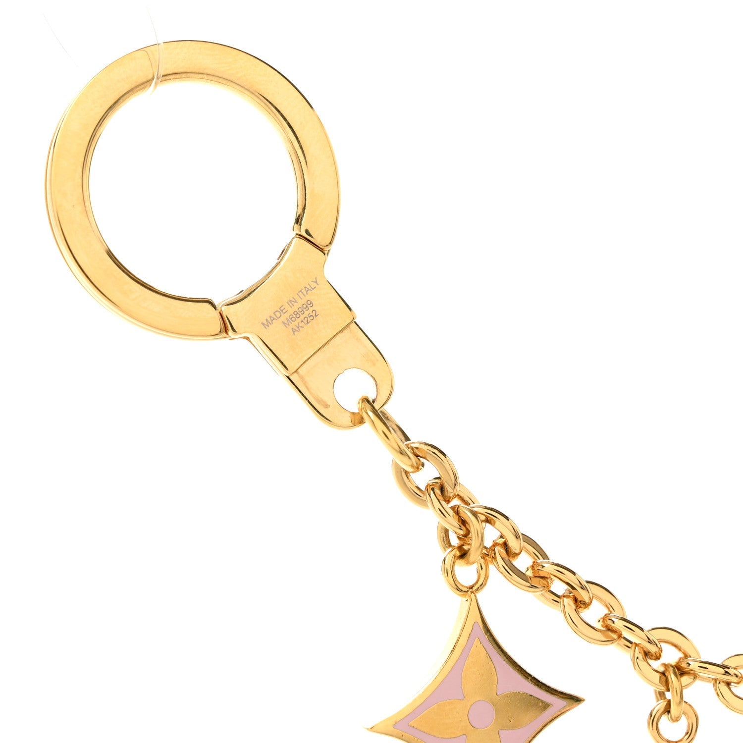 Monogram Spring Street Bag Charm Key Holder Gold