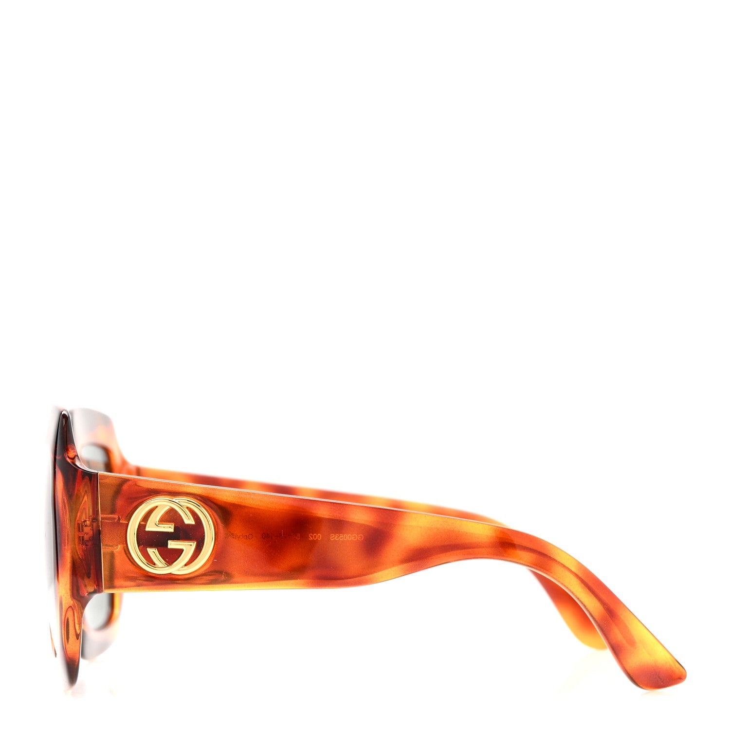 Acetate Square Frame Sunglasses GG 0053S Havana