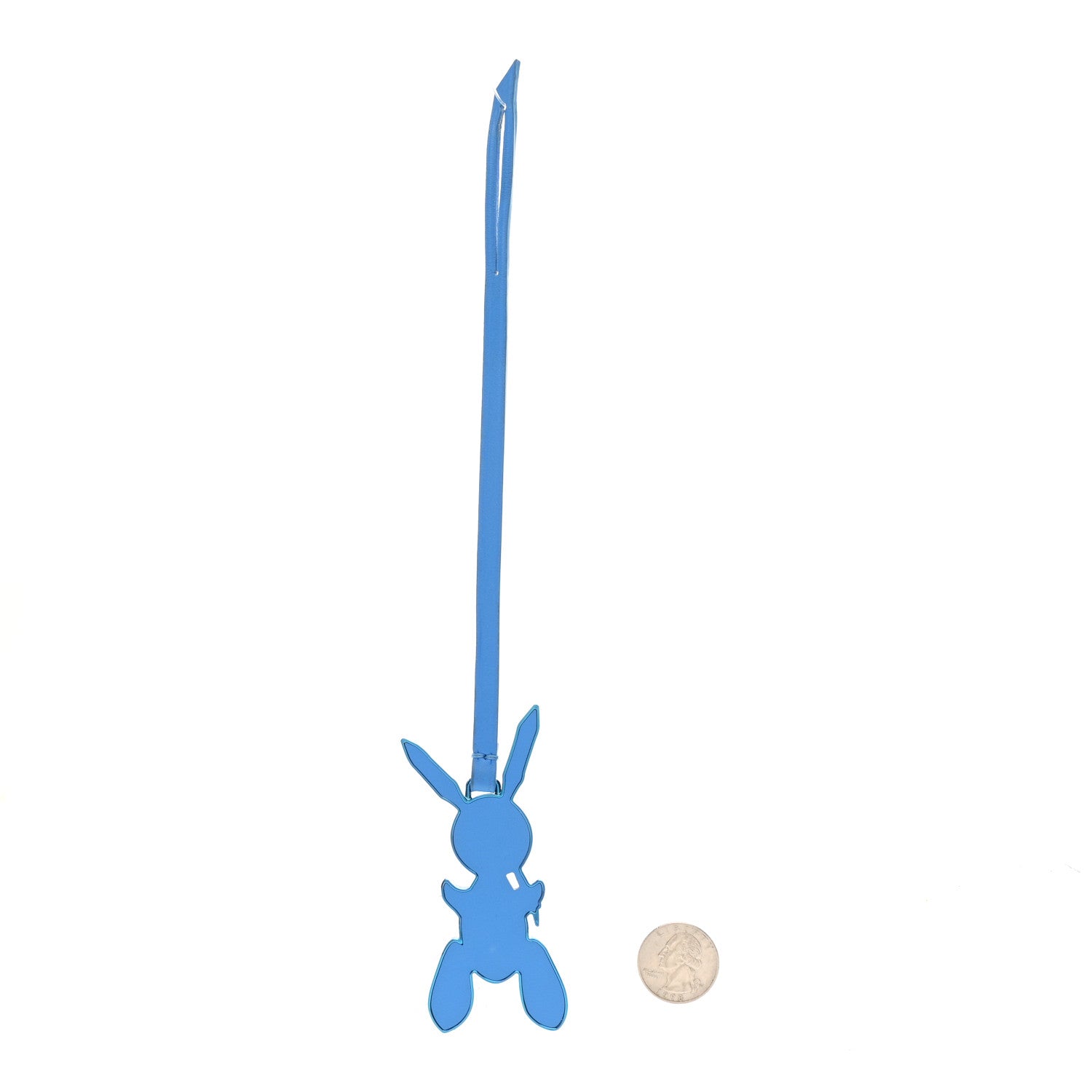 Calfskin Jeff Koons Masters LV Rabbit Bag Charm Blue