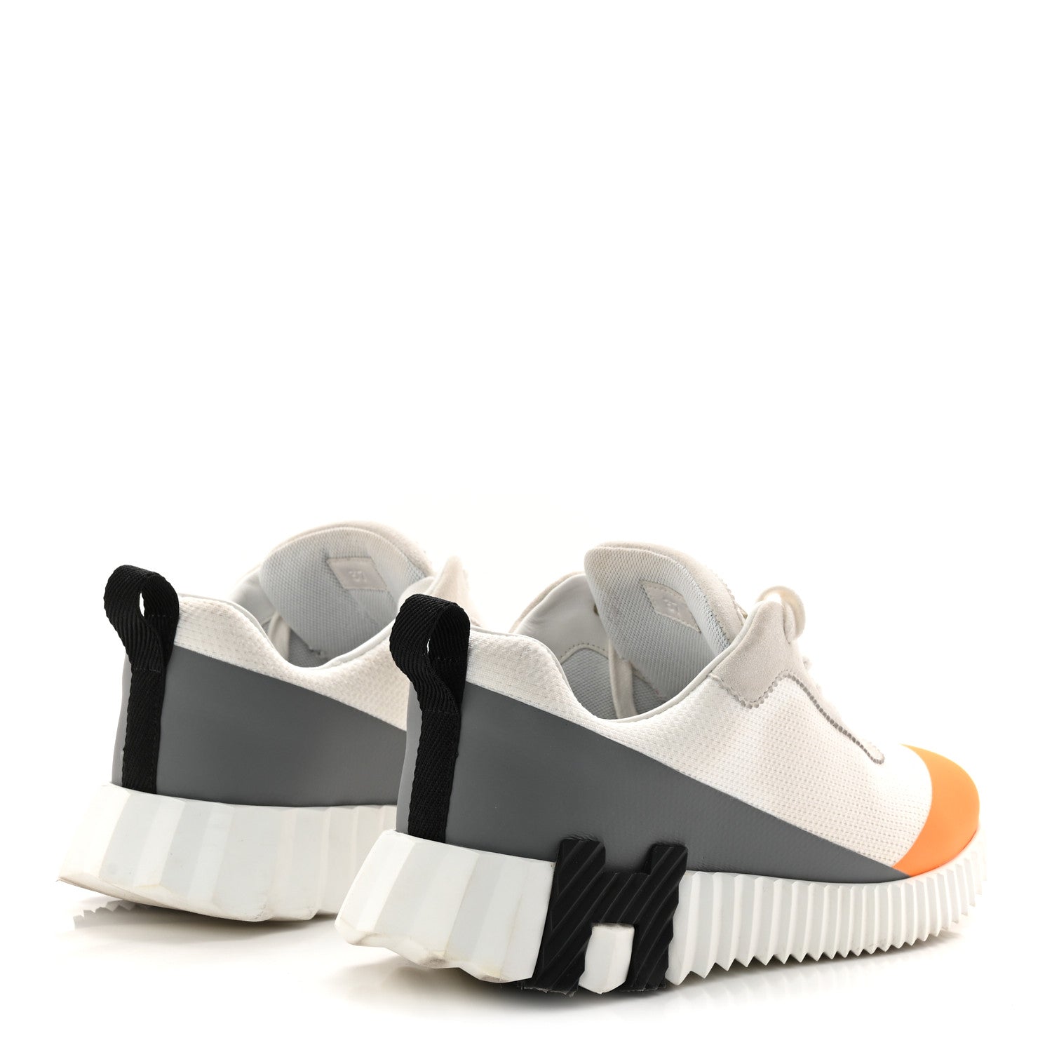Graphic Mesh Suede Goatskin Womens Bouncing Sneakers 37 Orange Multicolor