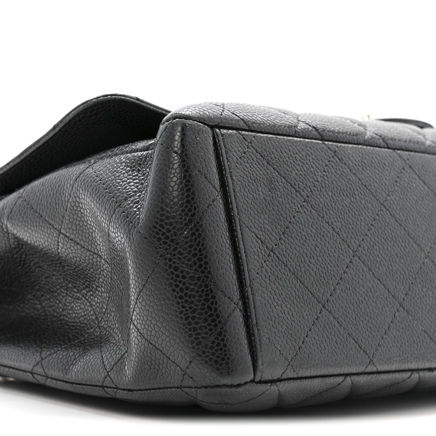 Caviar Quilted Maxi Double Flap Black