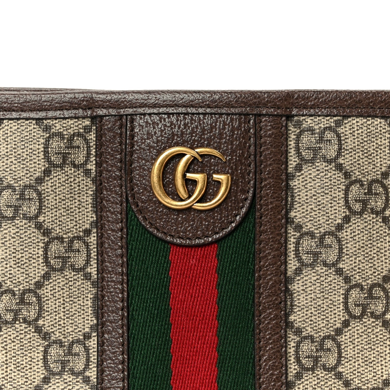GG Supreme Monogram Web Ophidia GG Toiletry Case Beige New Acero