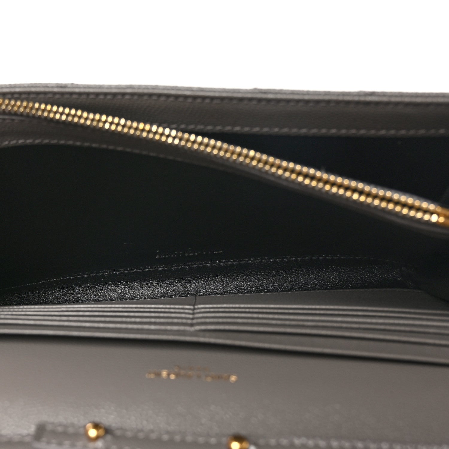 Grain De Poudre Matelasse Chevron Monogram Chain Wallet Fog