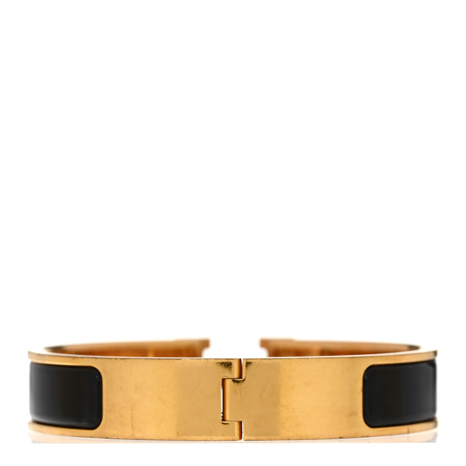 Enamel Narrow Clic Clac H Bracelet PM Black