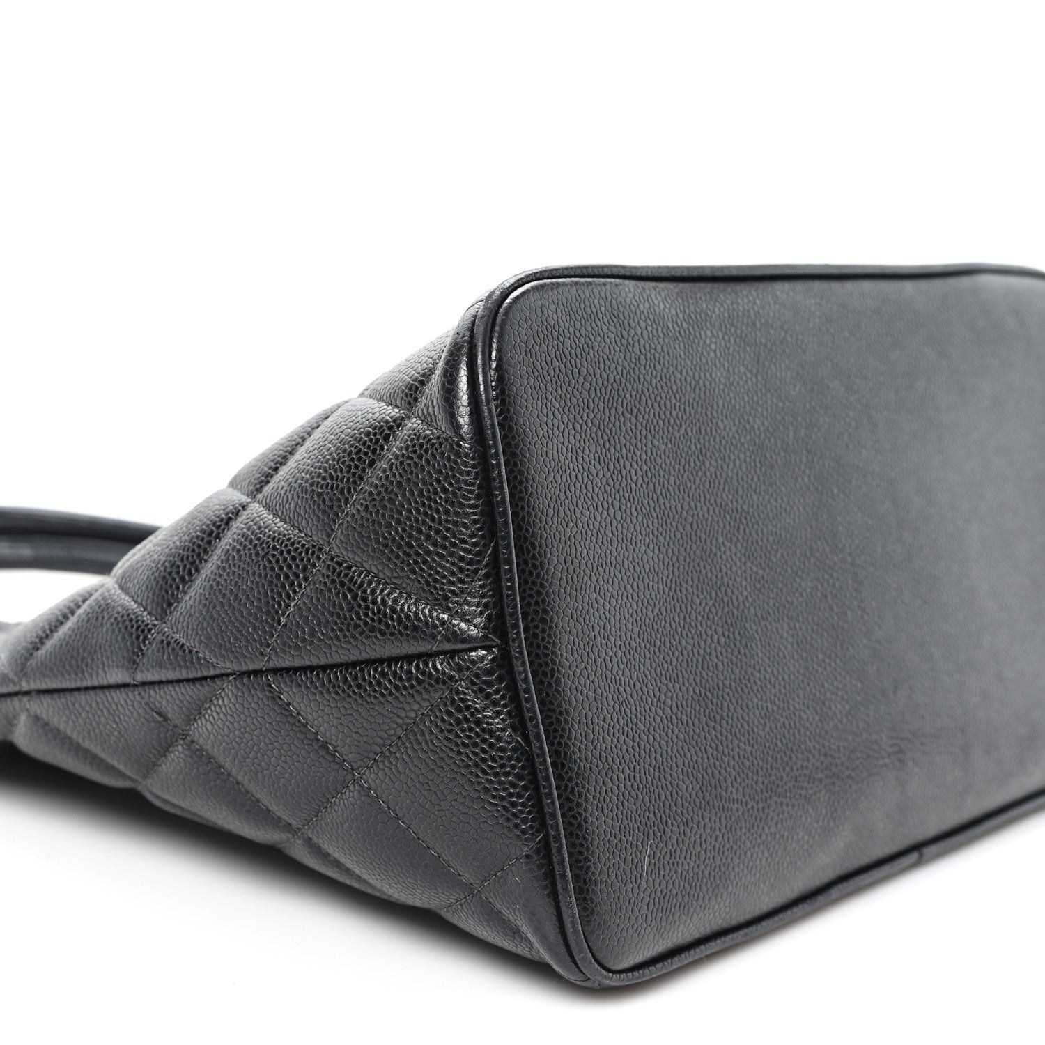 Caviar Quilted Medallion Tote Black