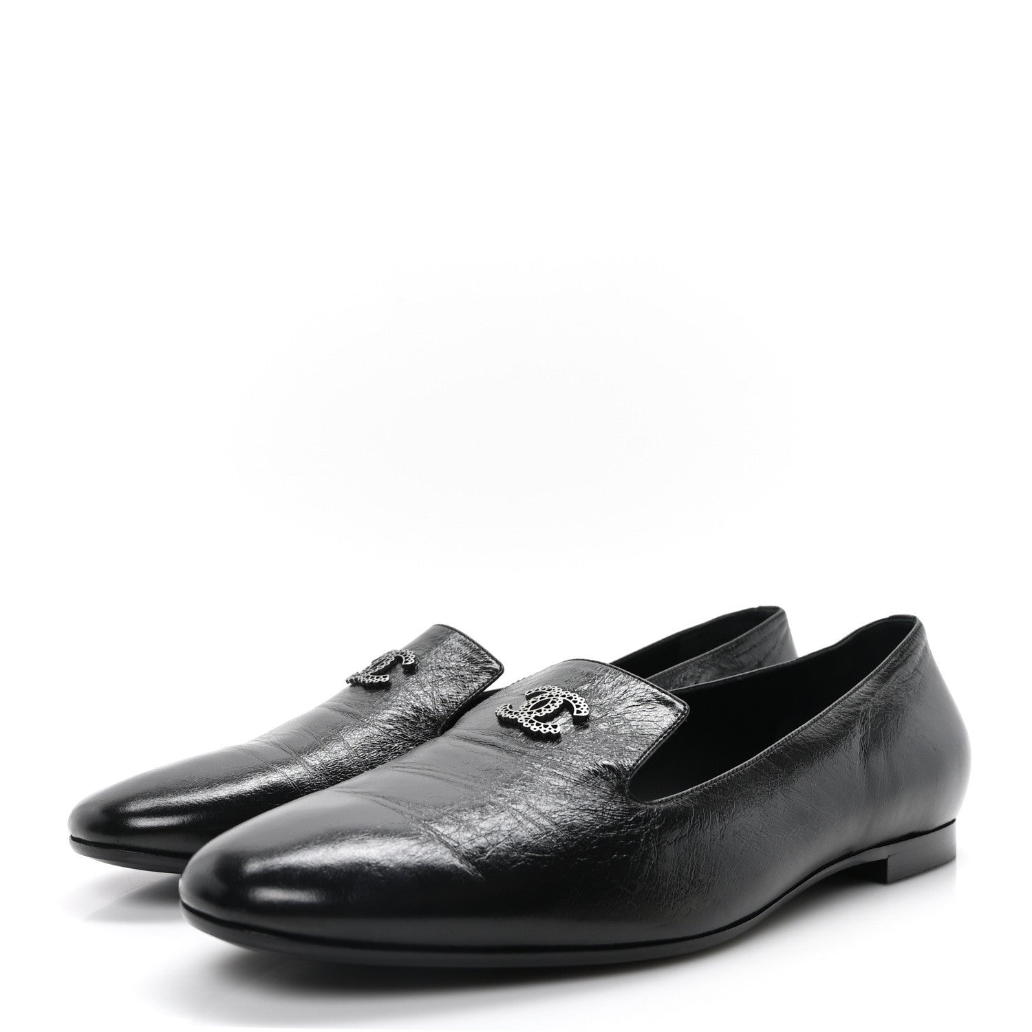 Lambskin CC Loafers 41 Black