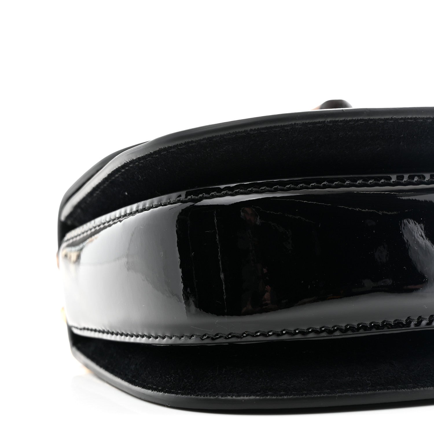 Patent Crystal Mini Bamboo 1947 Top Handle Chain Bag Black