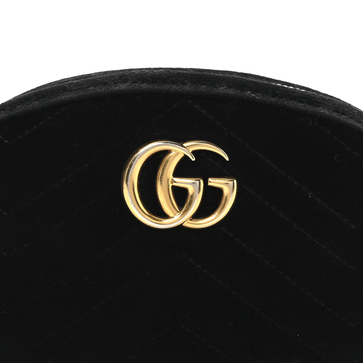 Velvet Matelasse GG Marmont Belt Bag Black