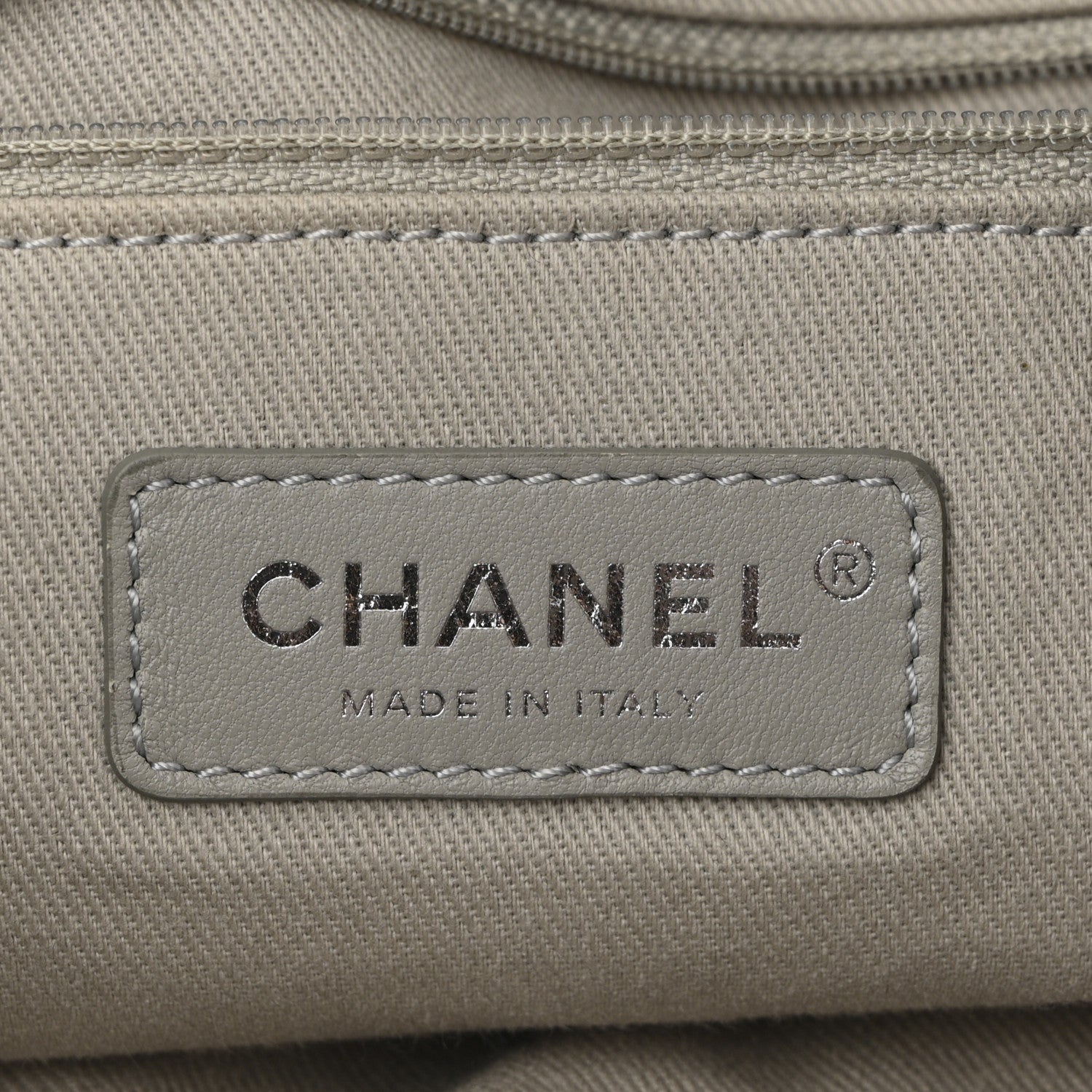 Striped Canvas Large Deauville Backpack Gray Black