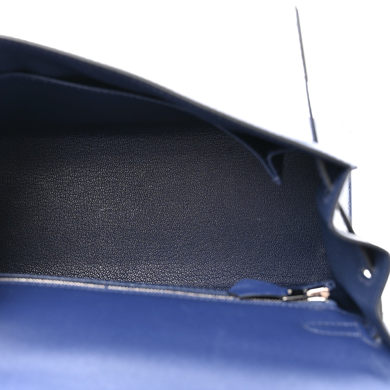 Madame Calfskin Kelly Sellier 25 Bleu Encre