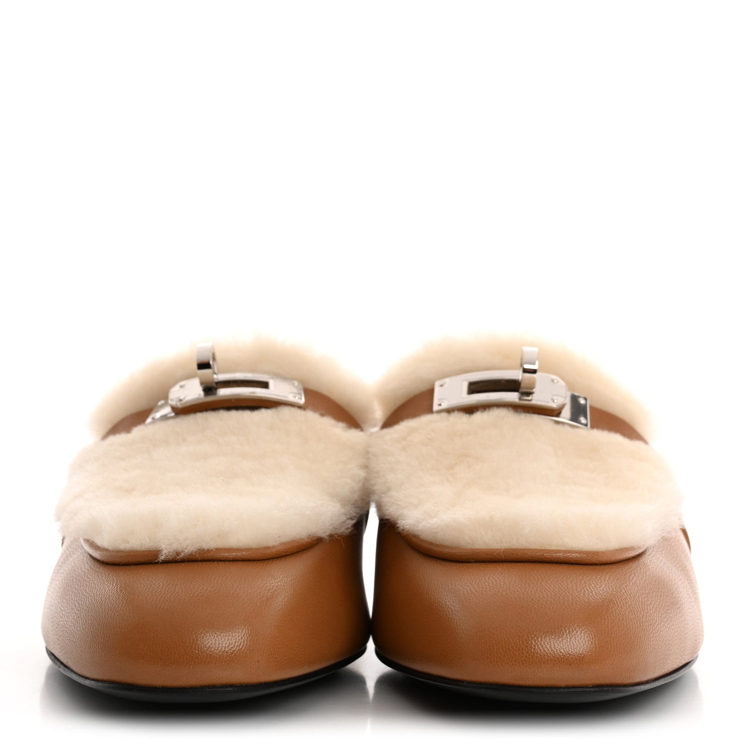 Goatskin Shearling Womens Oz Mules 38 Naturel Ecru