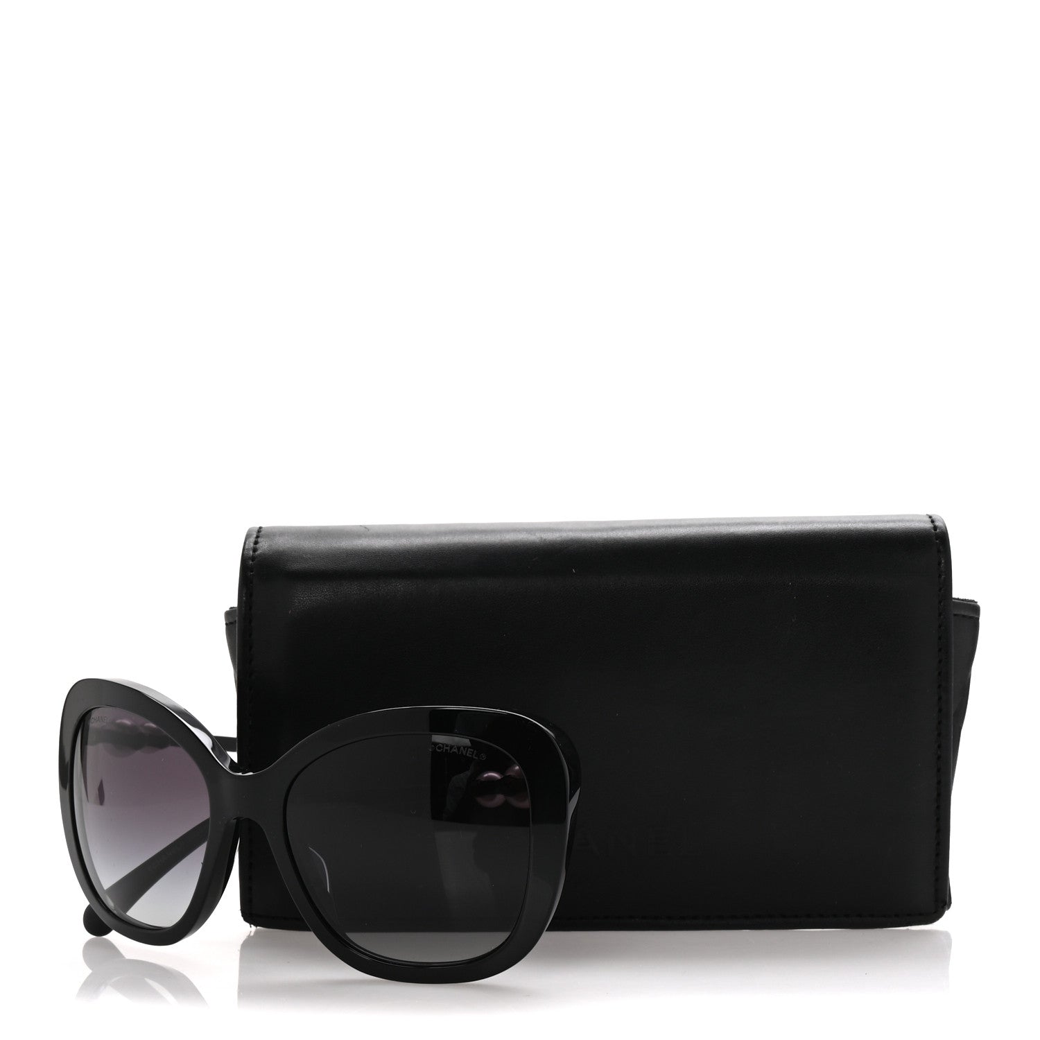 Acetate Polarized Butterfly Winter Pearl Sunglasses 5339-H-A Black