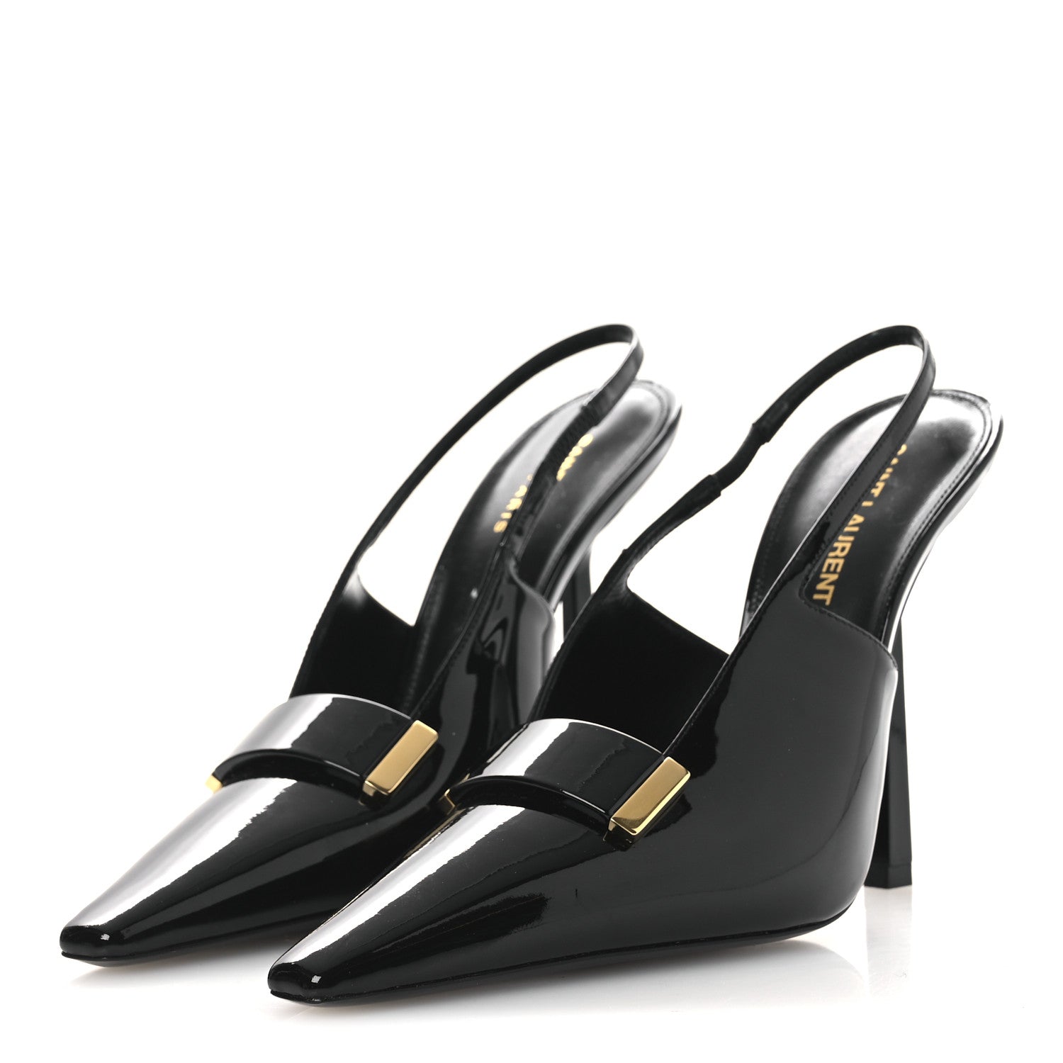 Vernice Grupy Madame 115mm Slingback Pumps 38 Black