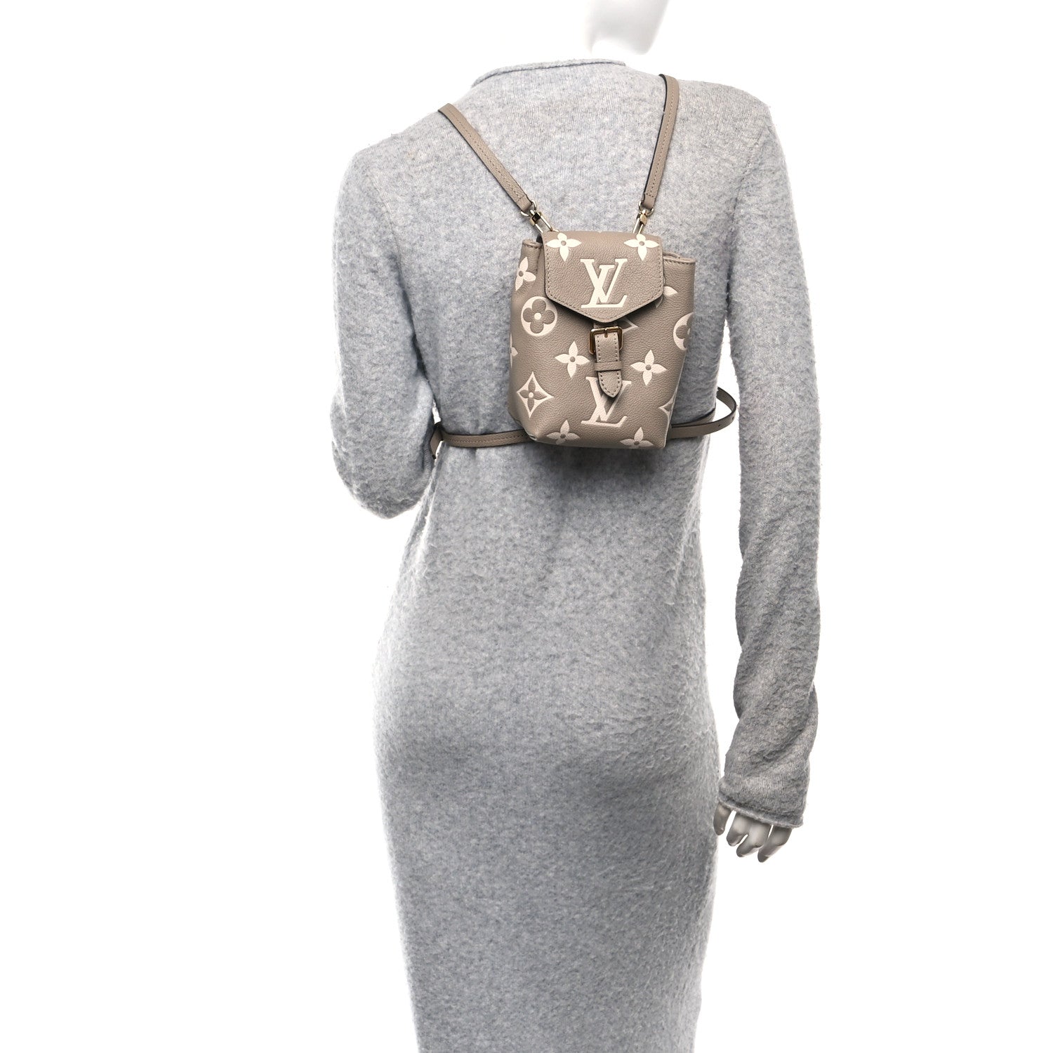 Empreinte Monogram Giant Tiny Backpack Tourterelle Cream