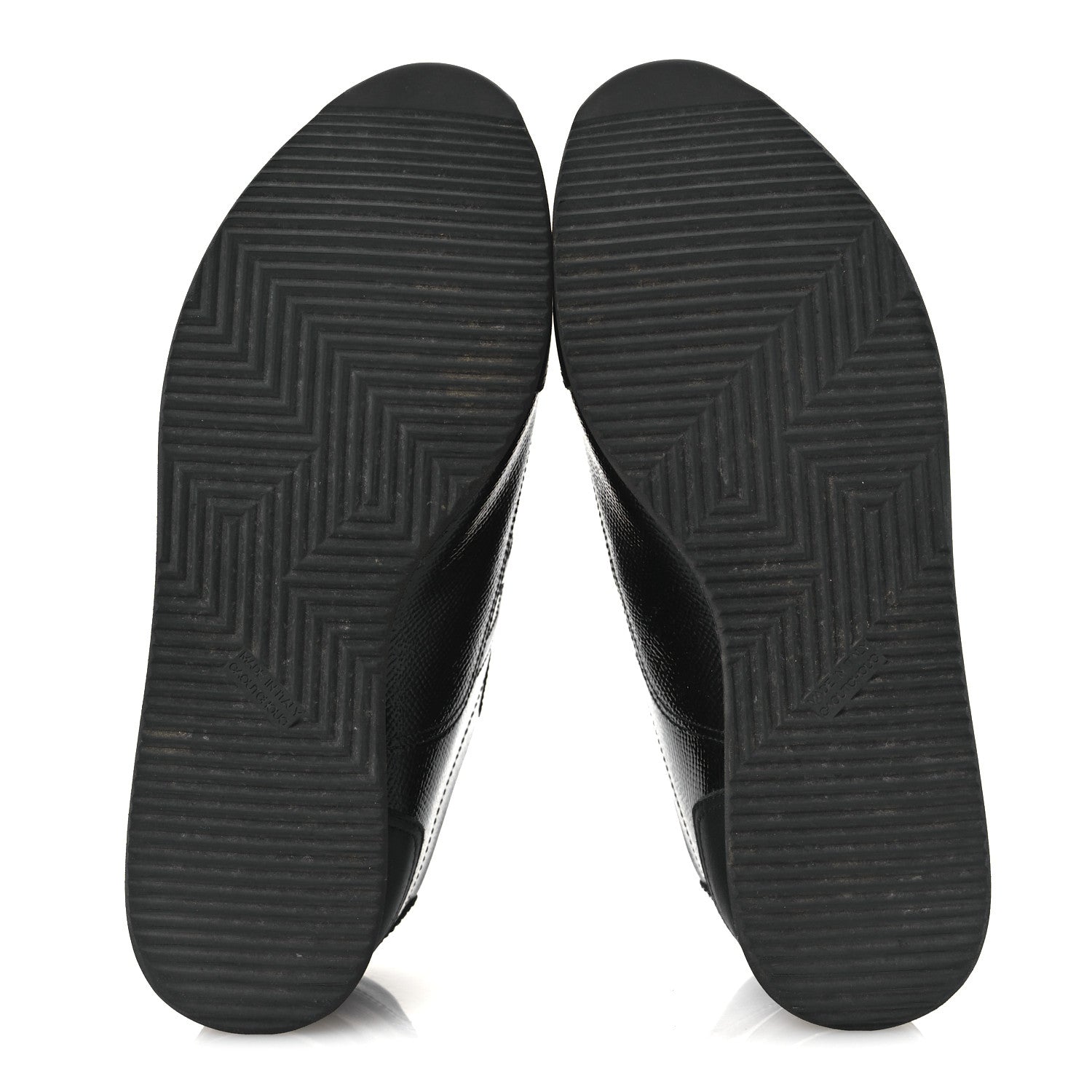 Patent Epsom Calfskin Trail Sneakers 37 Black
