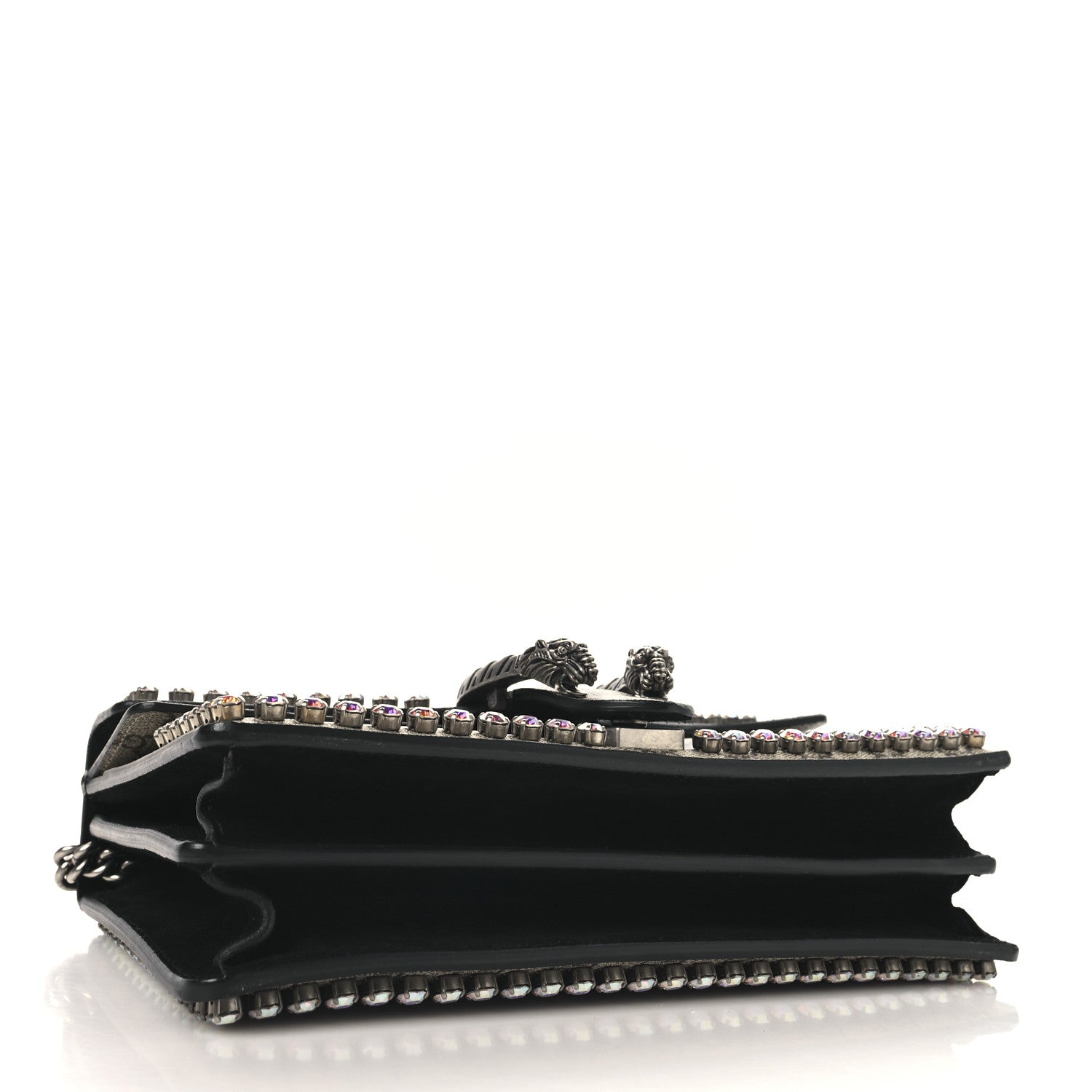 GG Supreme Monogram Crystal Small Dionysus Shoulder Bag Black
