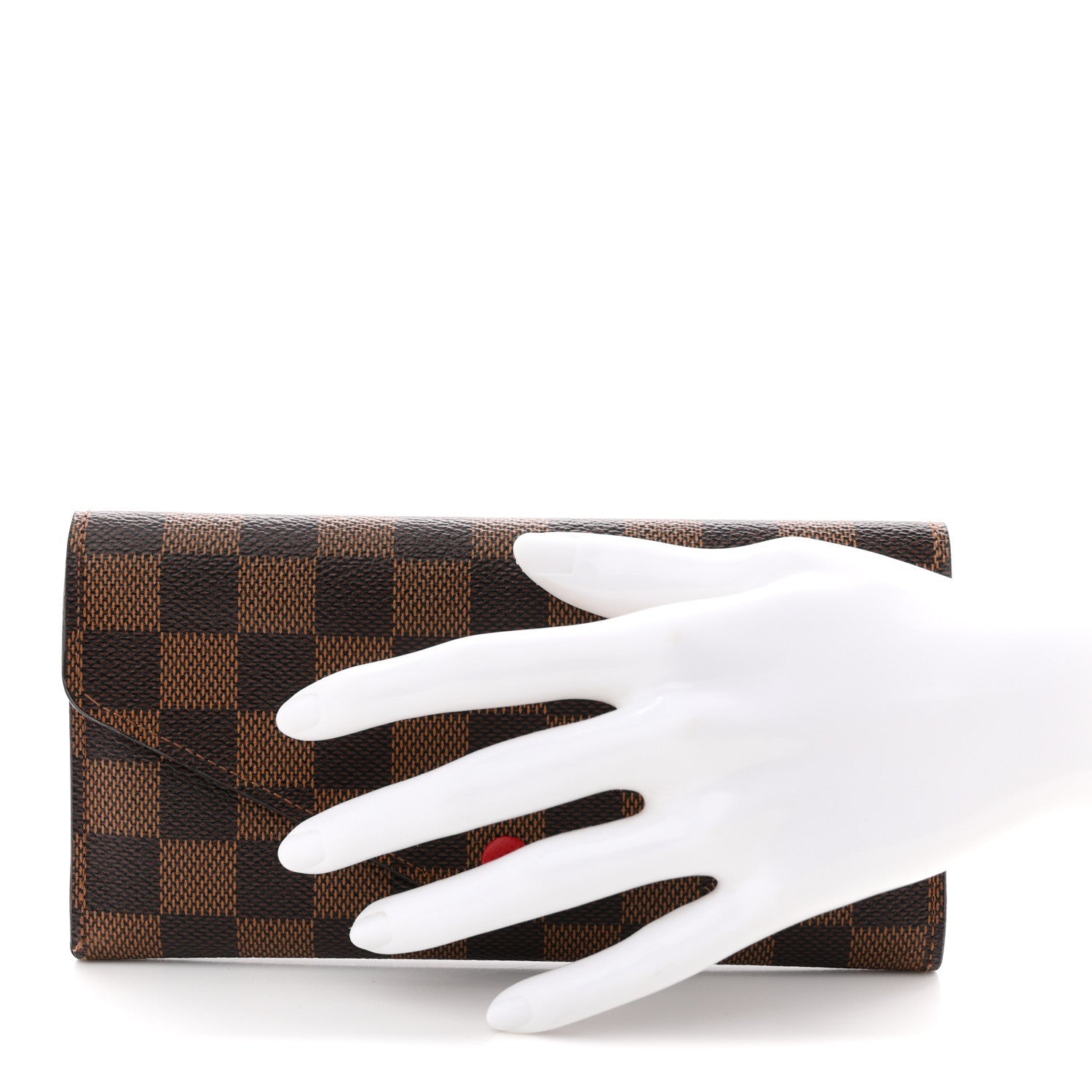 Damier Ebene Josephine Wallet Red