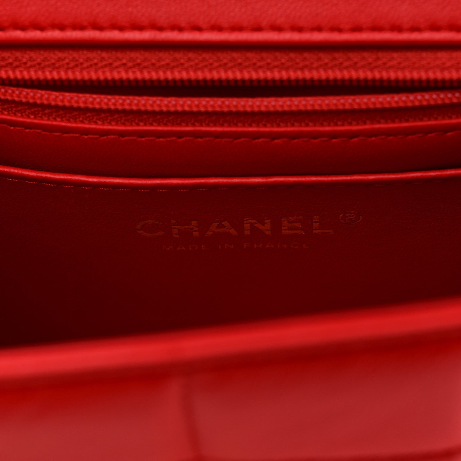 Lambskin Resin Crystal Square Quilted Monacoco Mini Flap Red