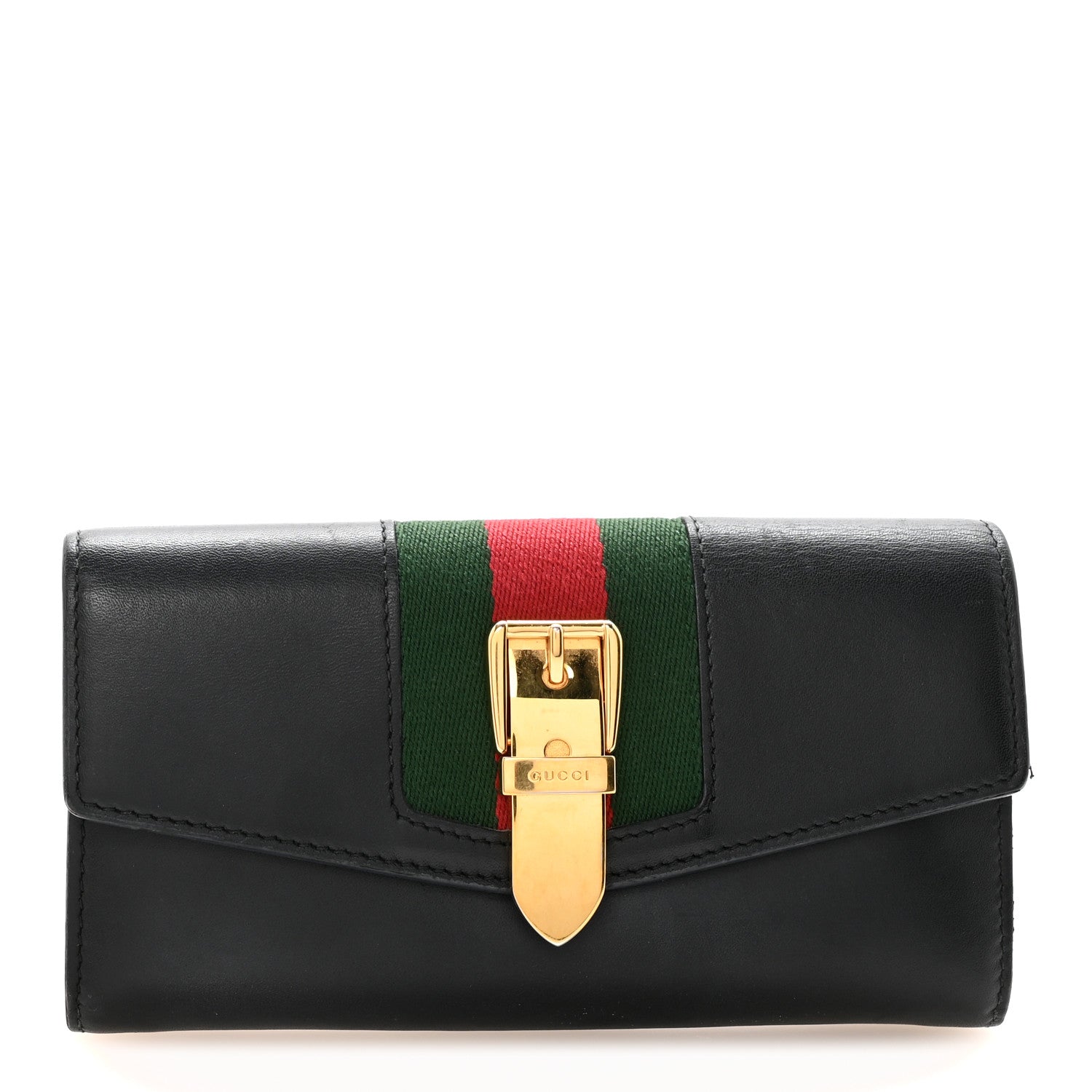 Calfskin Sylvie Continental Wallet Black