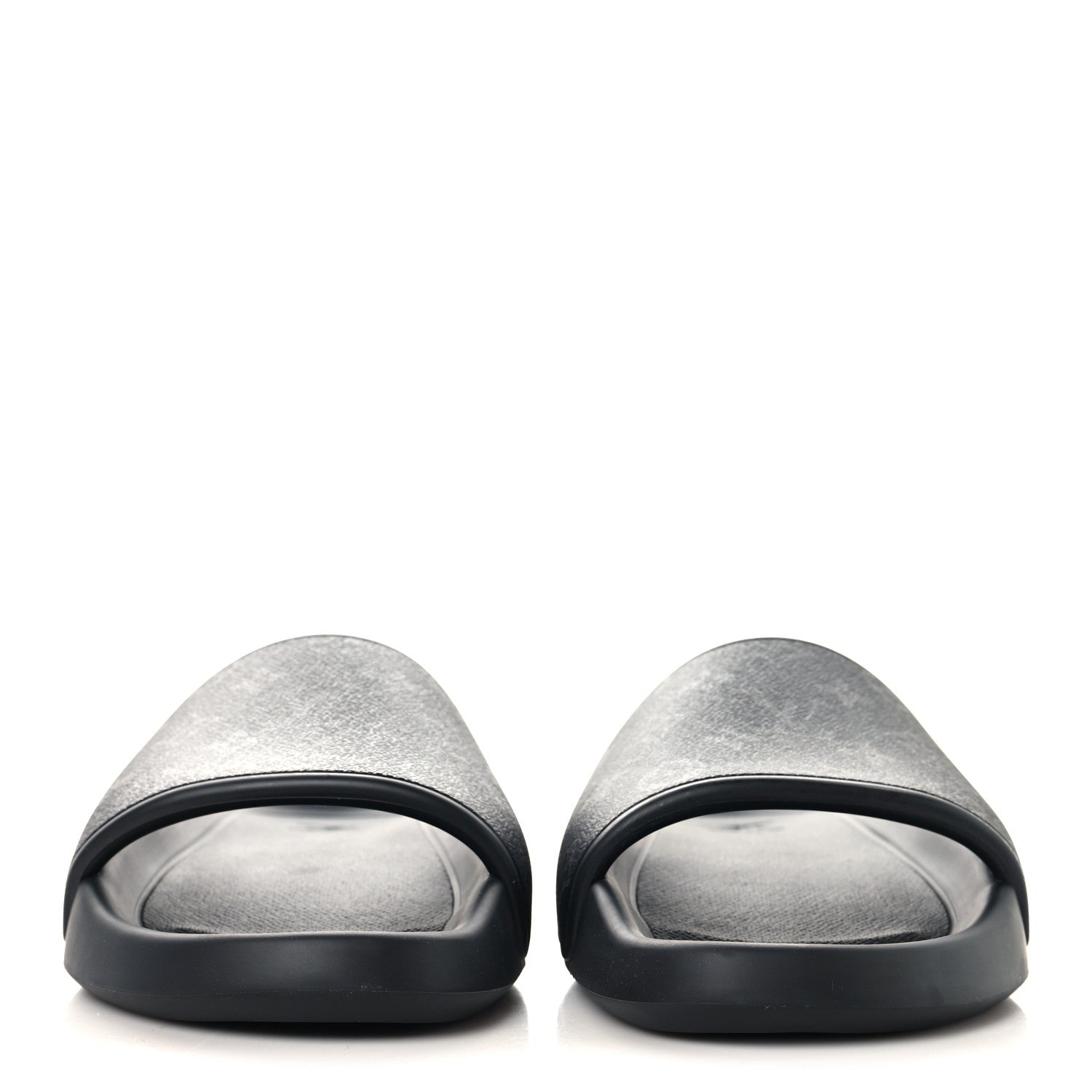 Rubber Monogram Eclipse Mens Waterfront Mules 12 Black