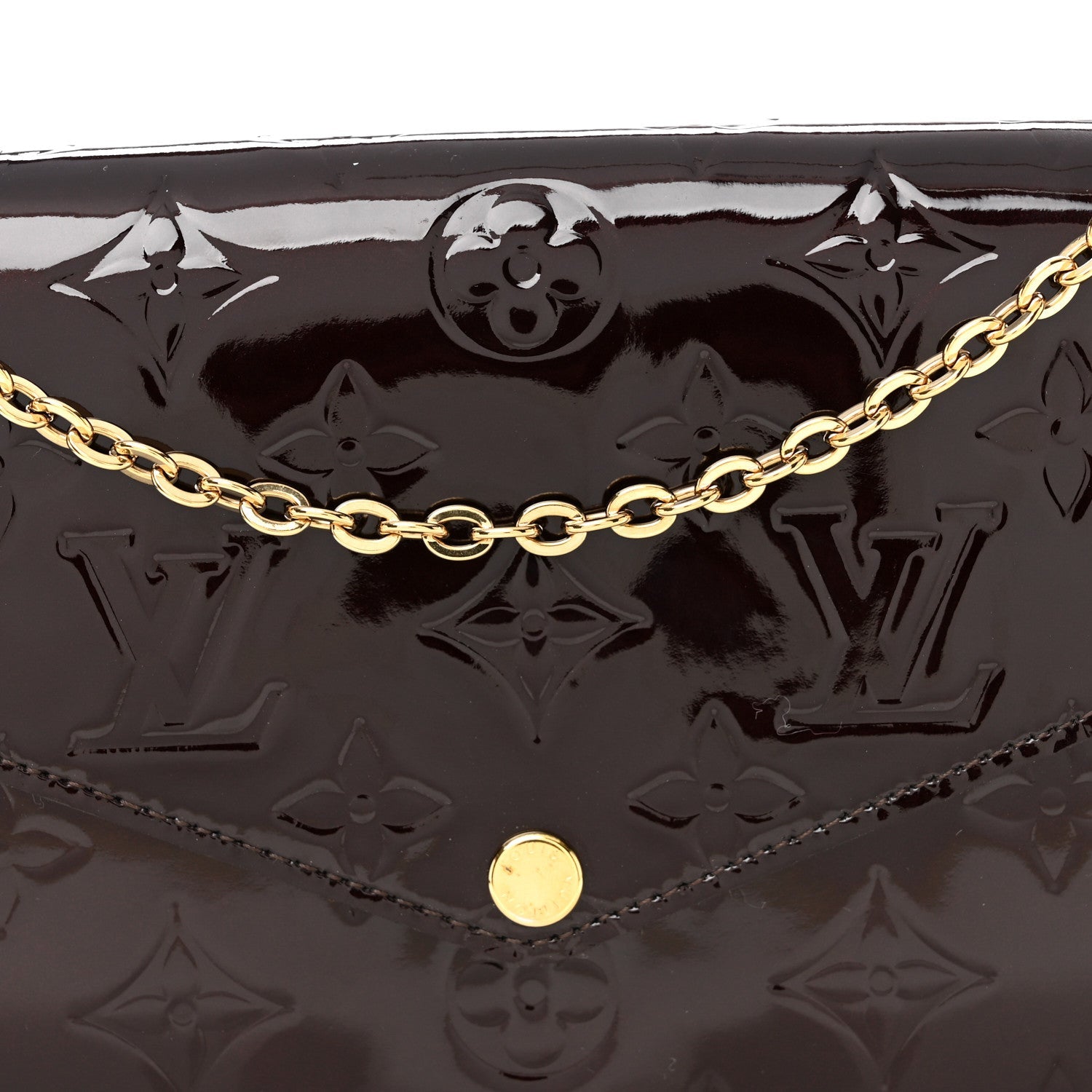 Vernis Pochette Felicie Chain Wallet Amarante