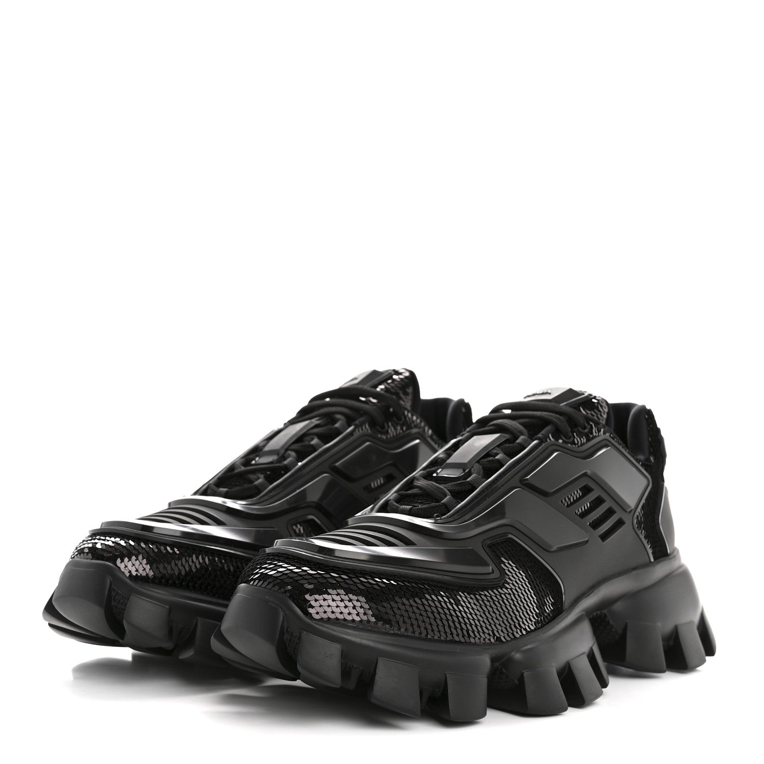 Sequin Cotton Rubber Mens Cloudbust Thunder Sneakers 9 Black