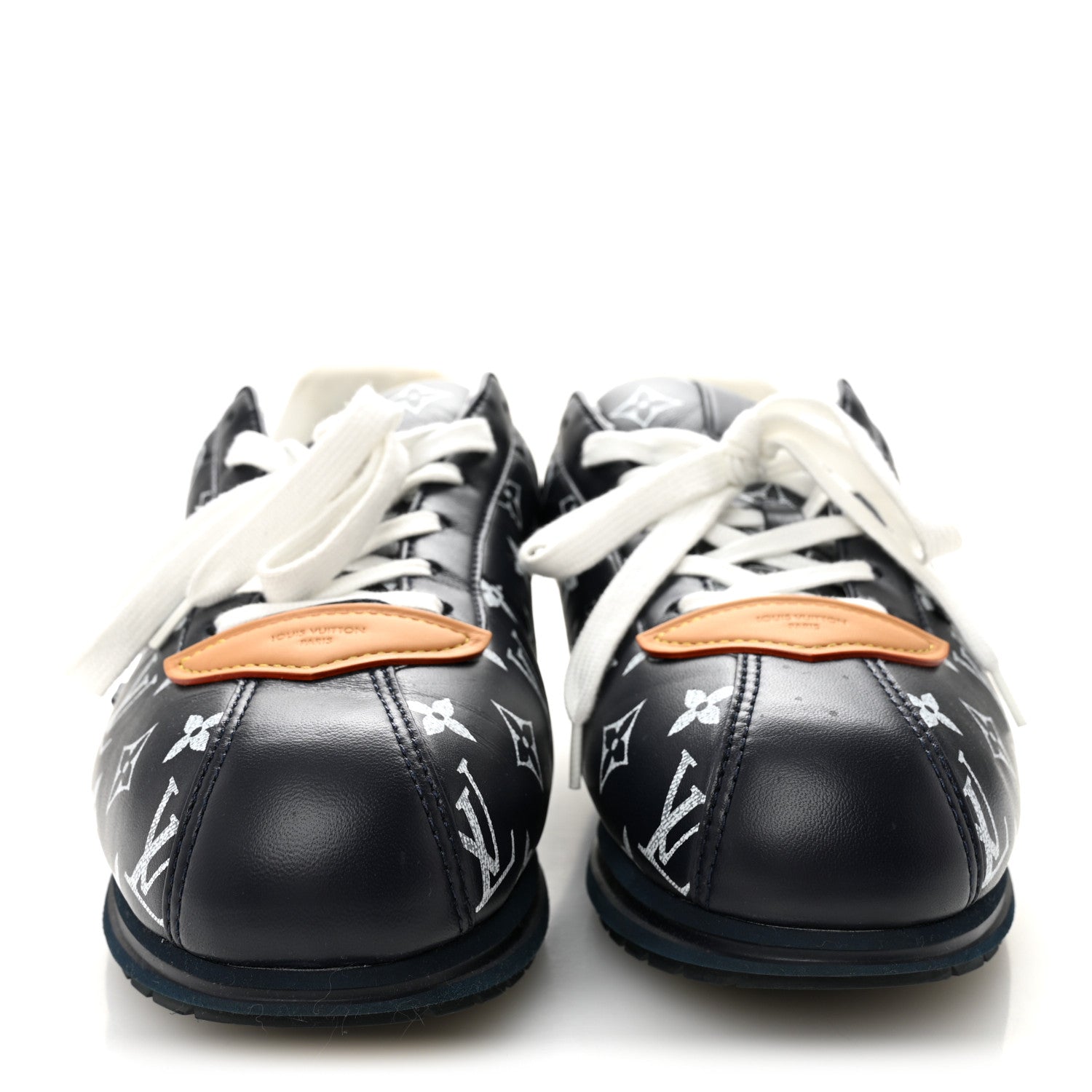 Lambskin Calfskin Monogram Mens Buttersoft Sneakers 11 Marine