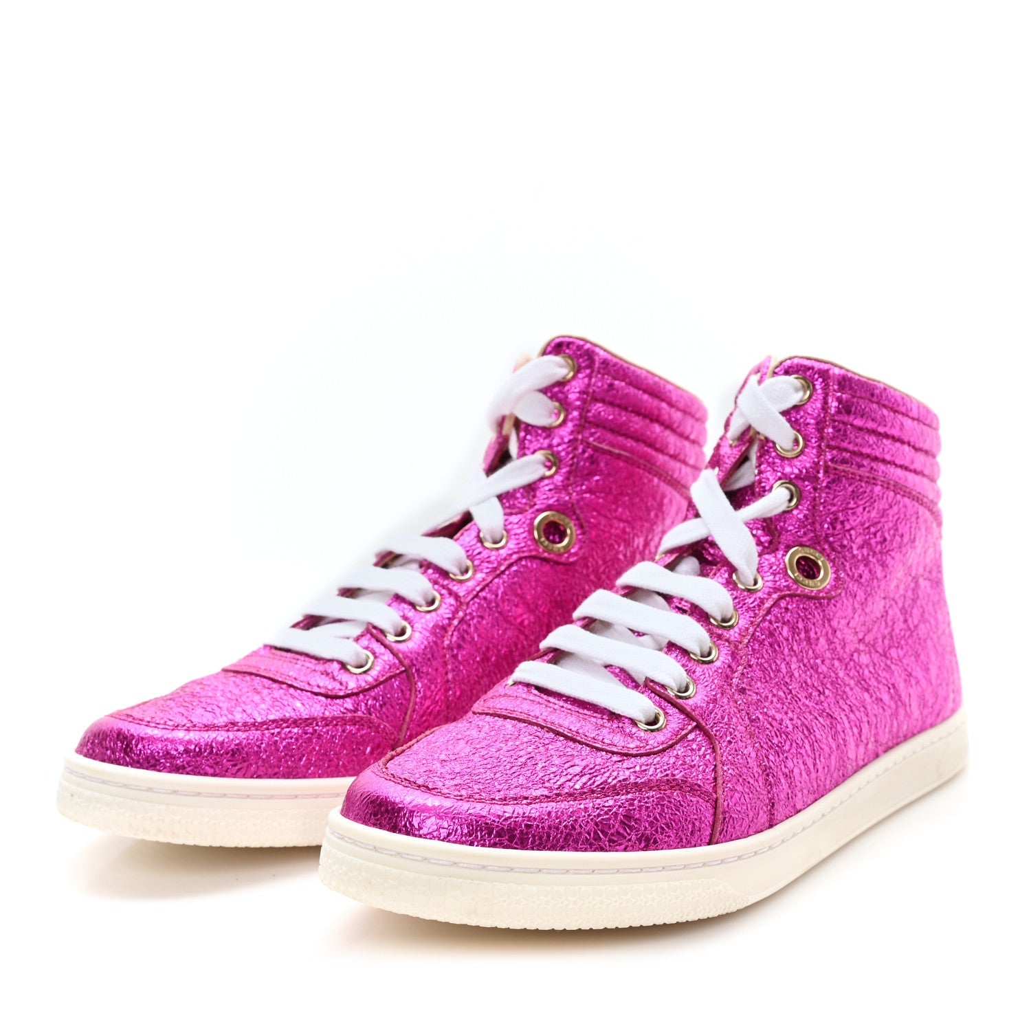Galassia Womens High Top Sneakers 36.5 Fuxia