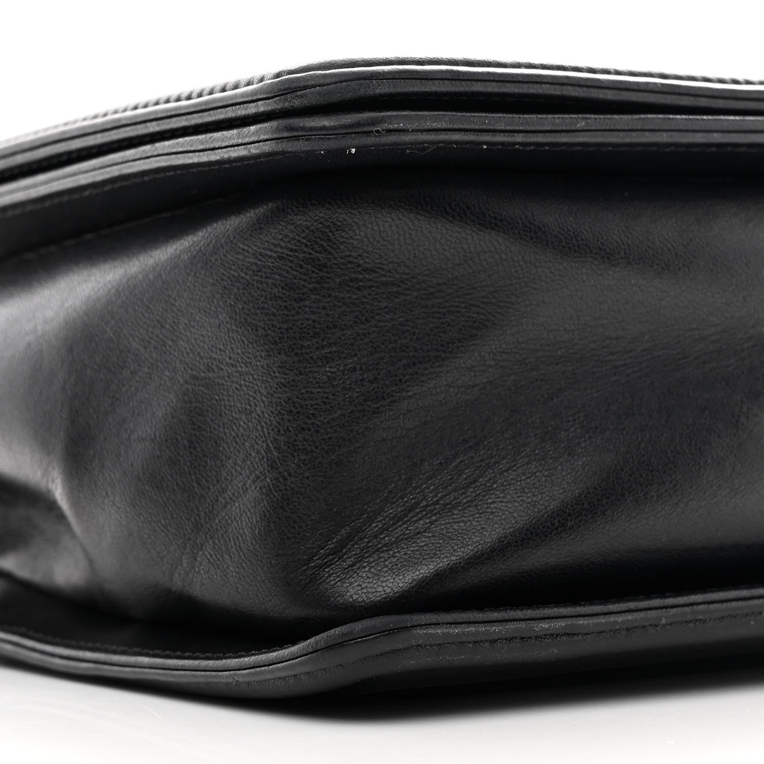 Lambskin Iridescent PVC Chevron Quilted Medium Boy Flap Black Silver