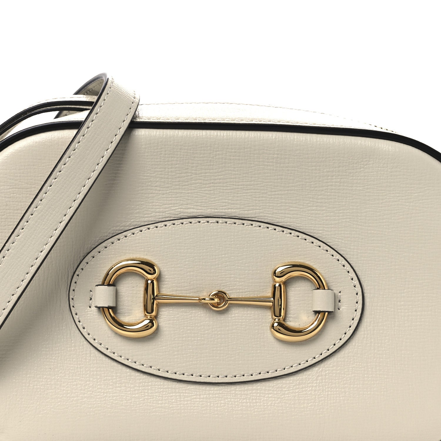 Azalea Calfskin Mini Horsebit 1955 Camera Shoulder Bag Mystic White