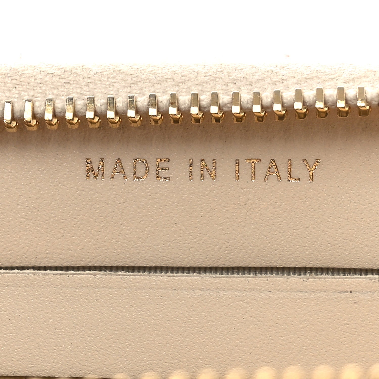 Lurex Canvas Deauville Medium Zip Around Wallet Beige
