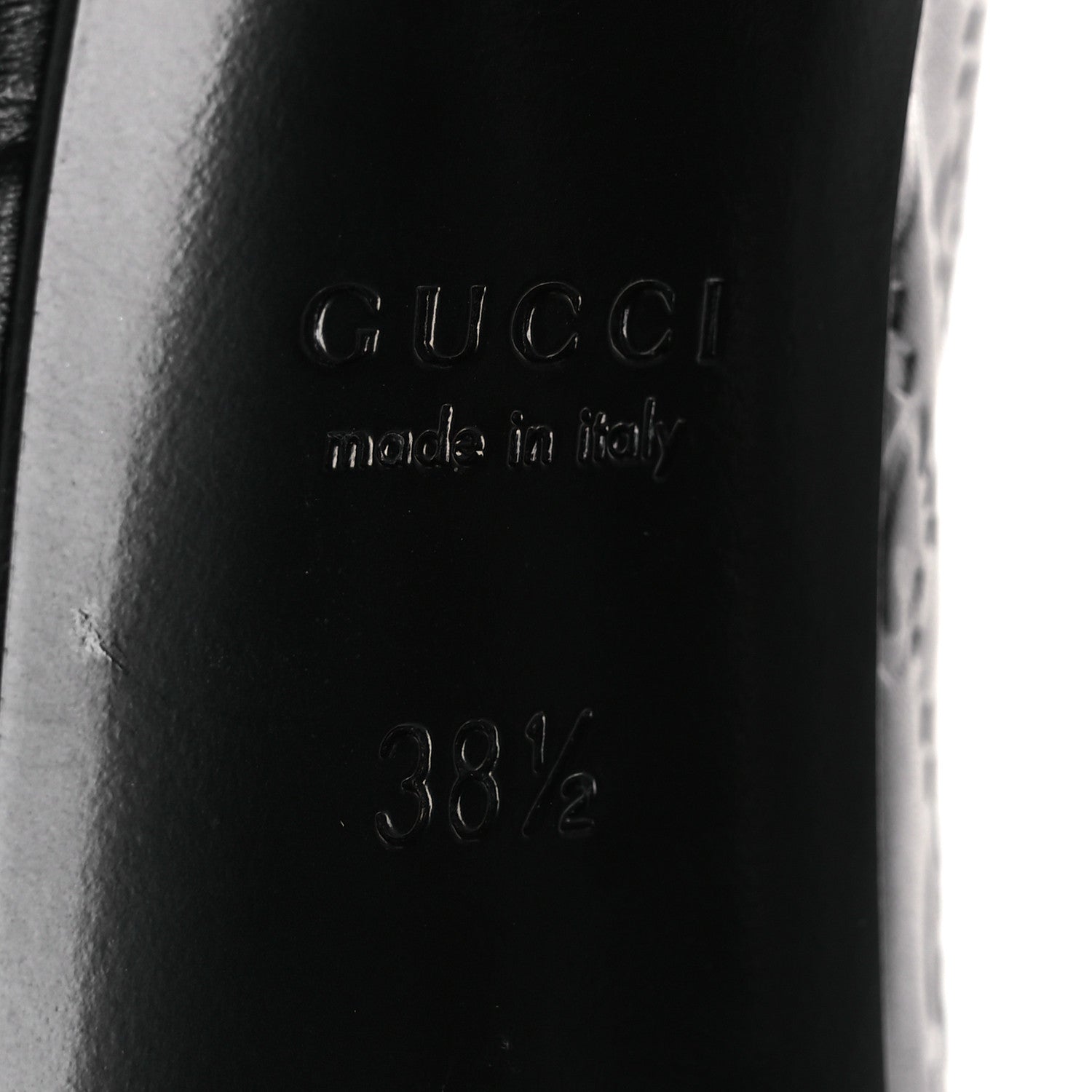 Guccissima Horsebit Platform 70/160mm Slingback Mules 38.5 Black