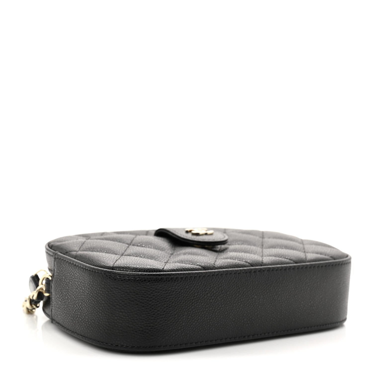 Caviar Quilted Chain Camera Bag Black